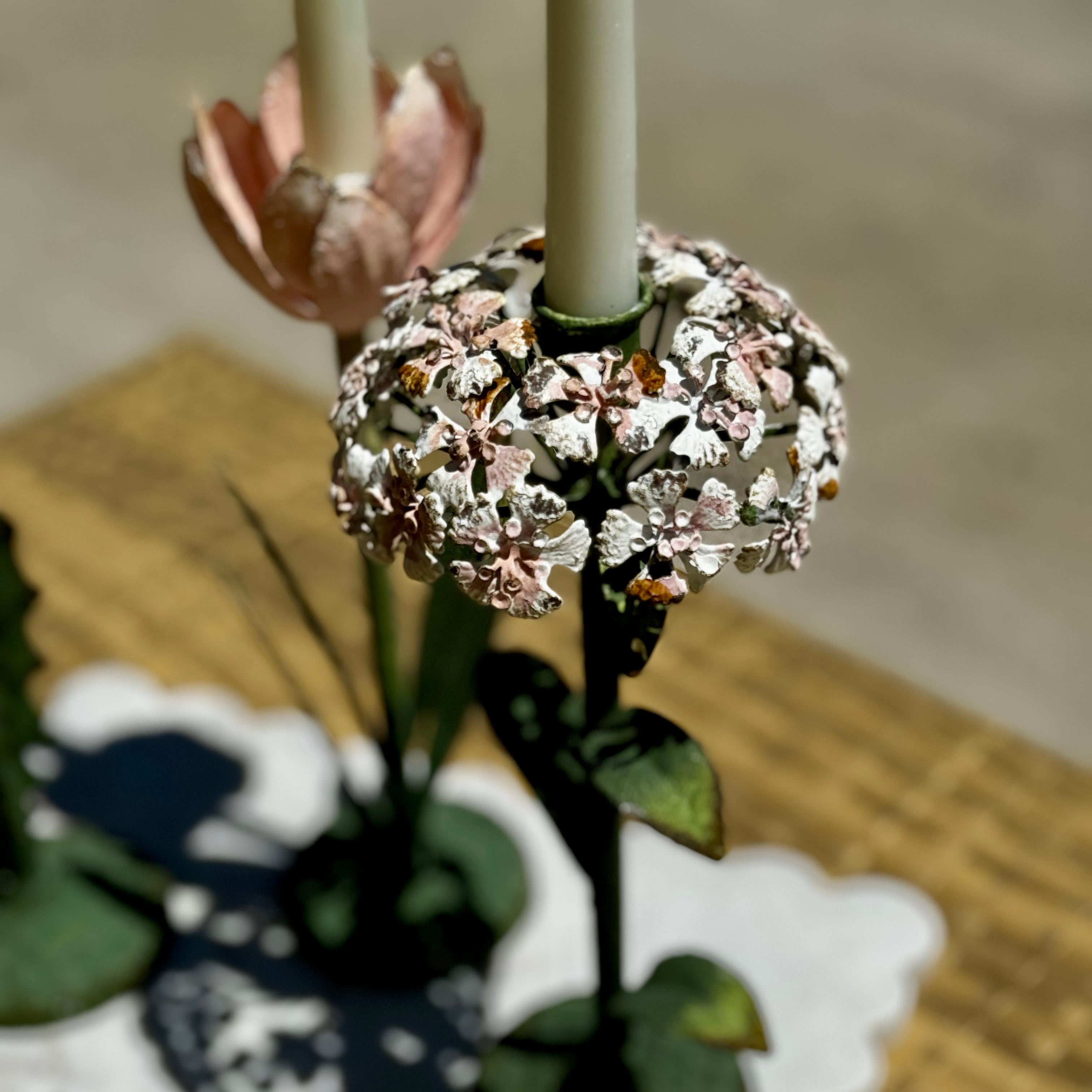 Toleware Flower Candleholder Large - Set of 3