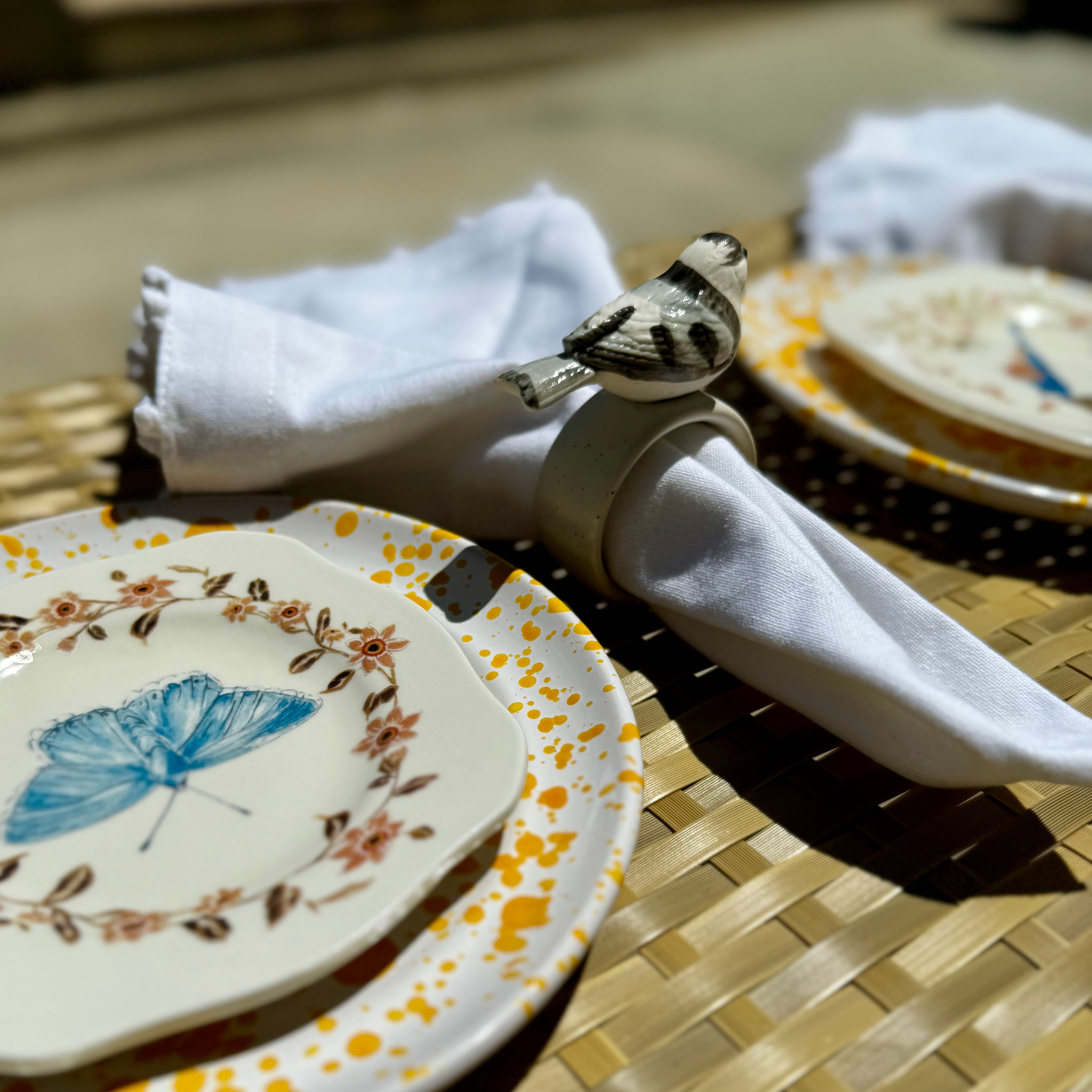 Perched Bird Napkin Rings - Set of 4