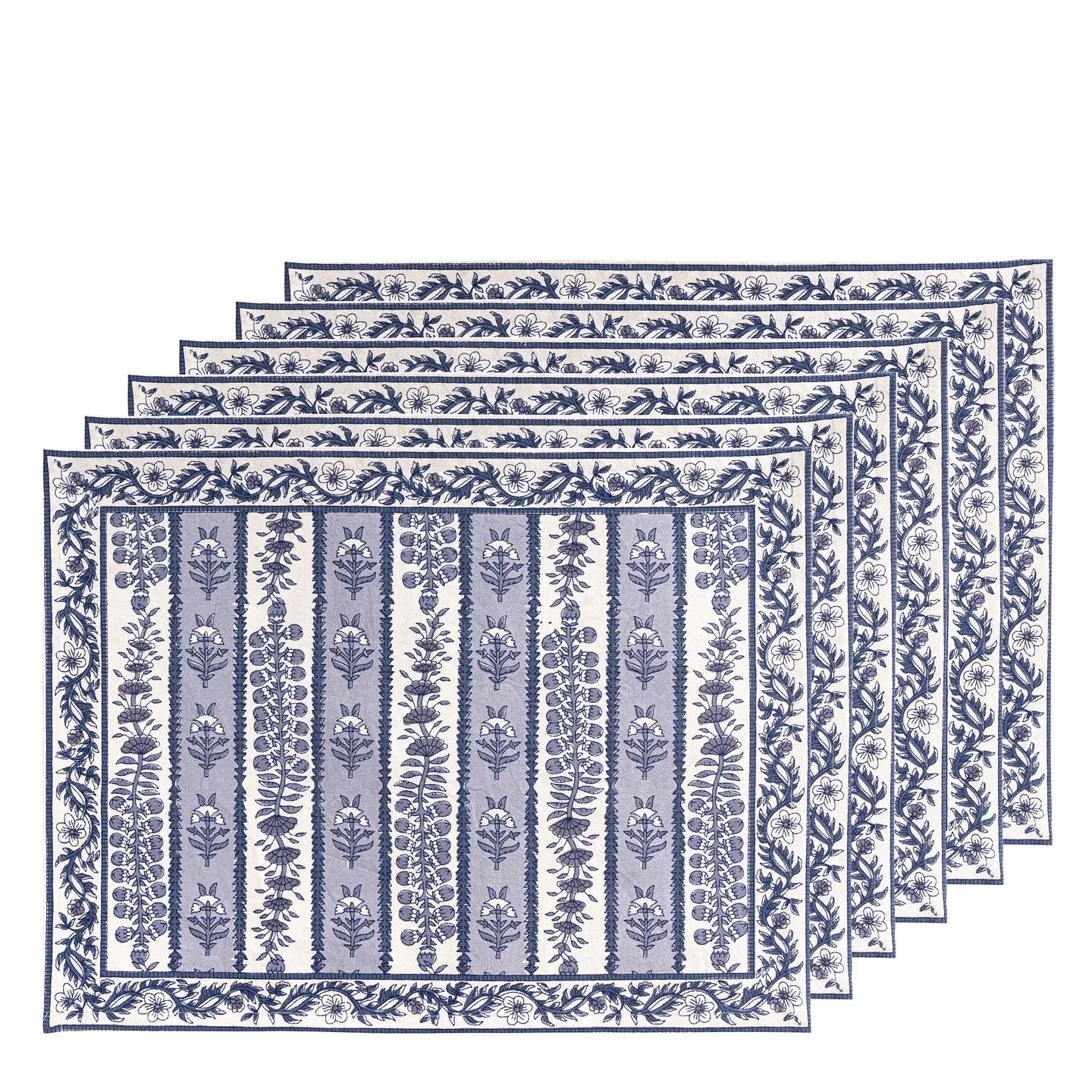 Avignon Placemats Blue & Marine - Set of 6