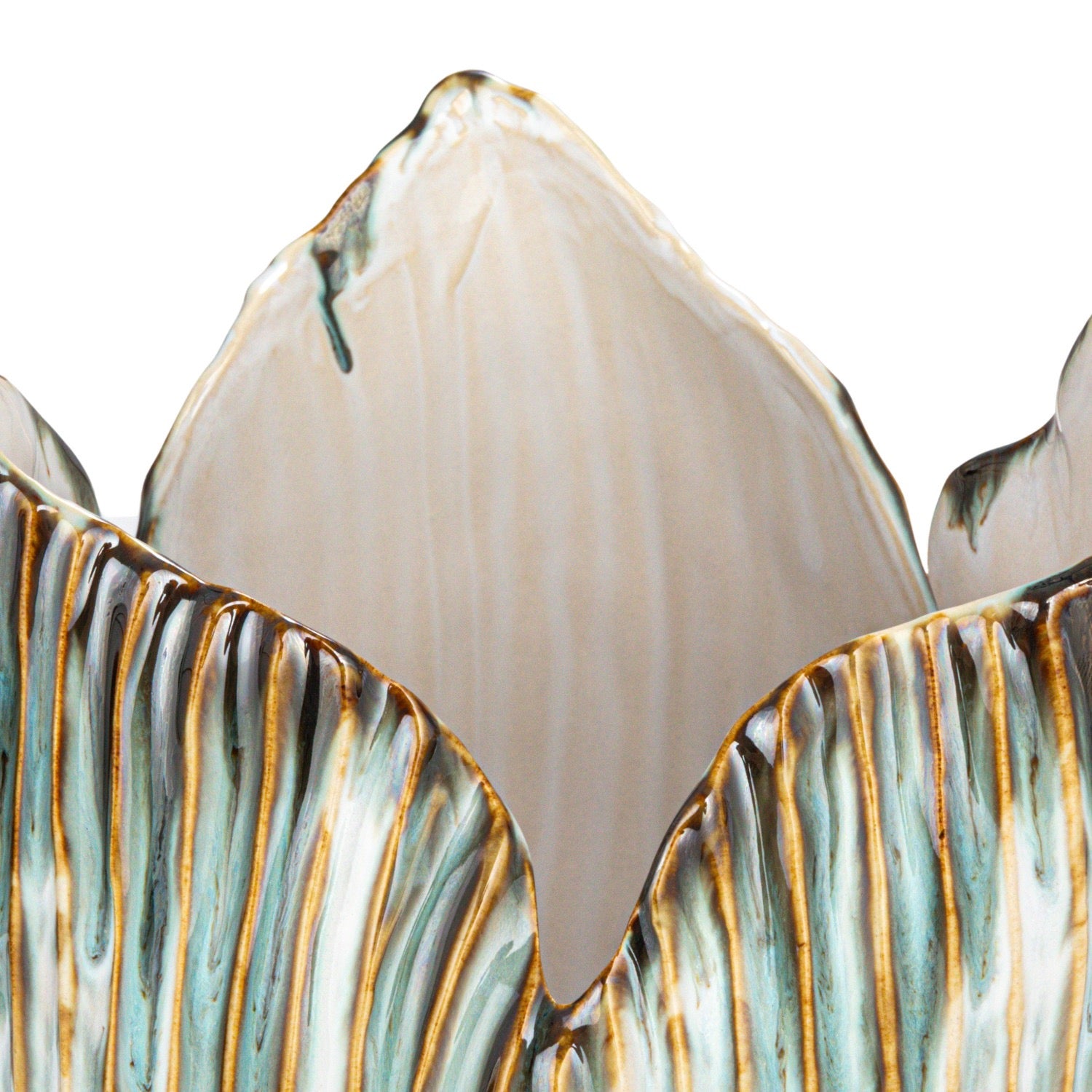 Pleated Stoneware Vase