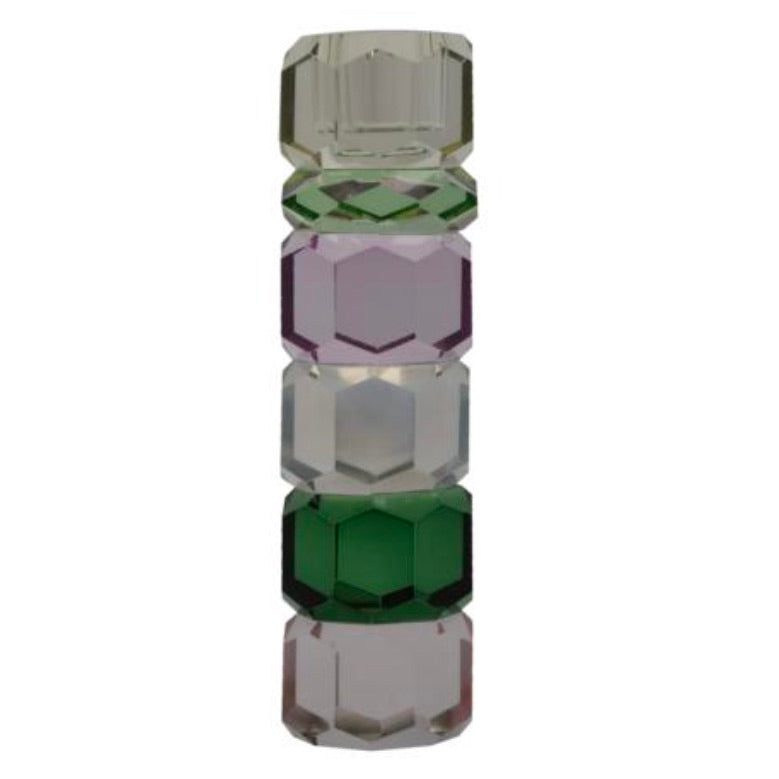 Cut Crystal Six Stscked Candleholder
