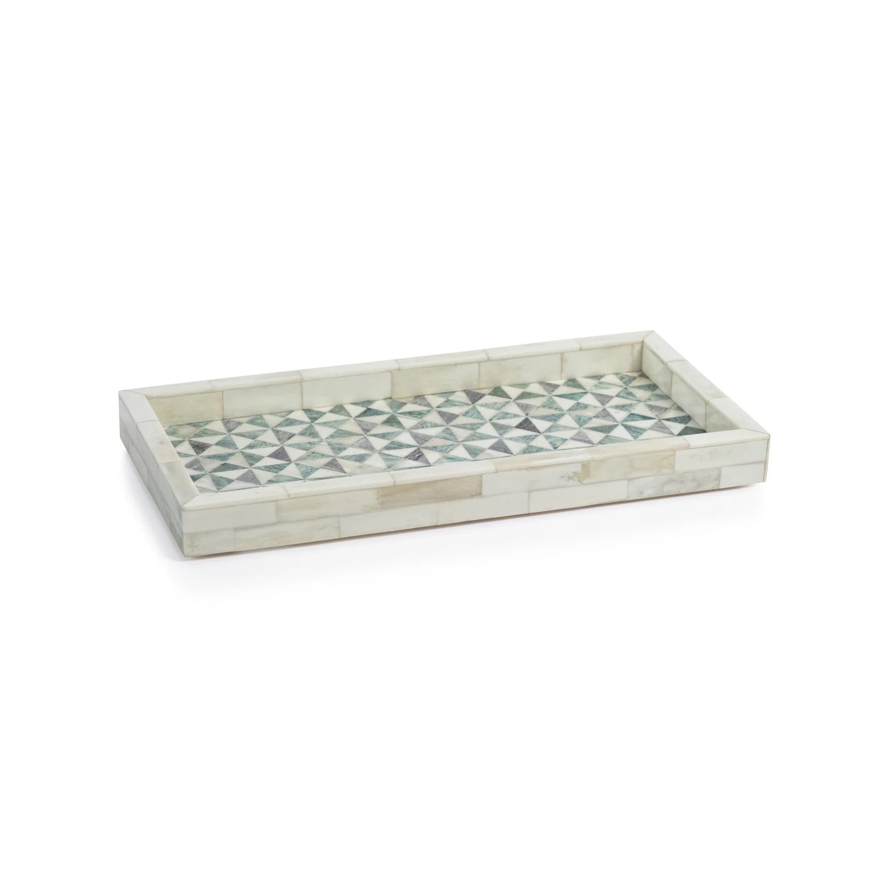 Geometric Rectangular Bone Tray