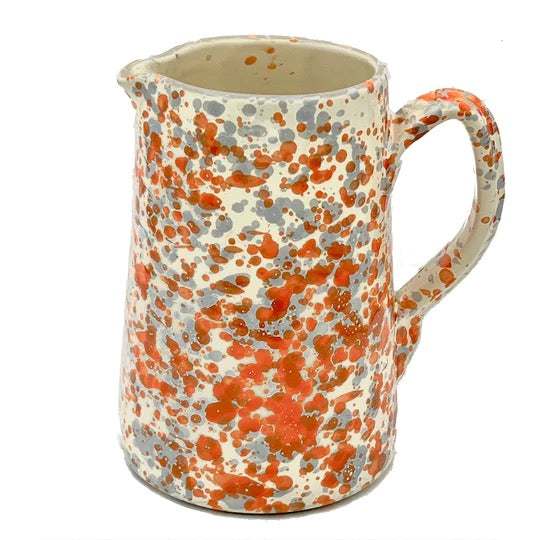 Speckled Orange Ceramic Pitcher