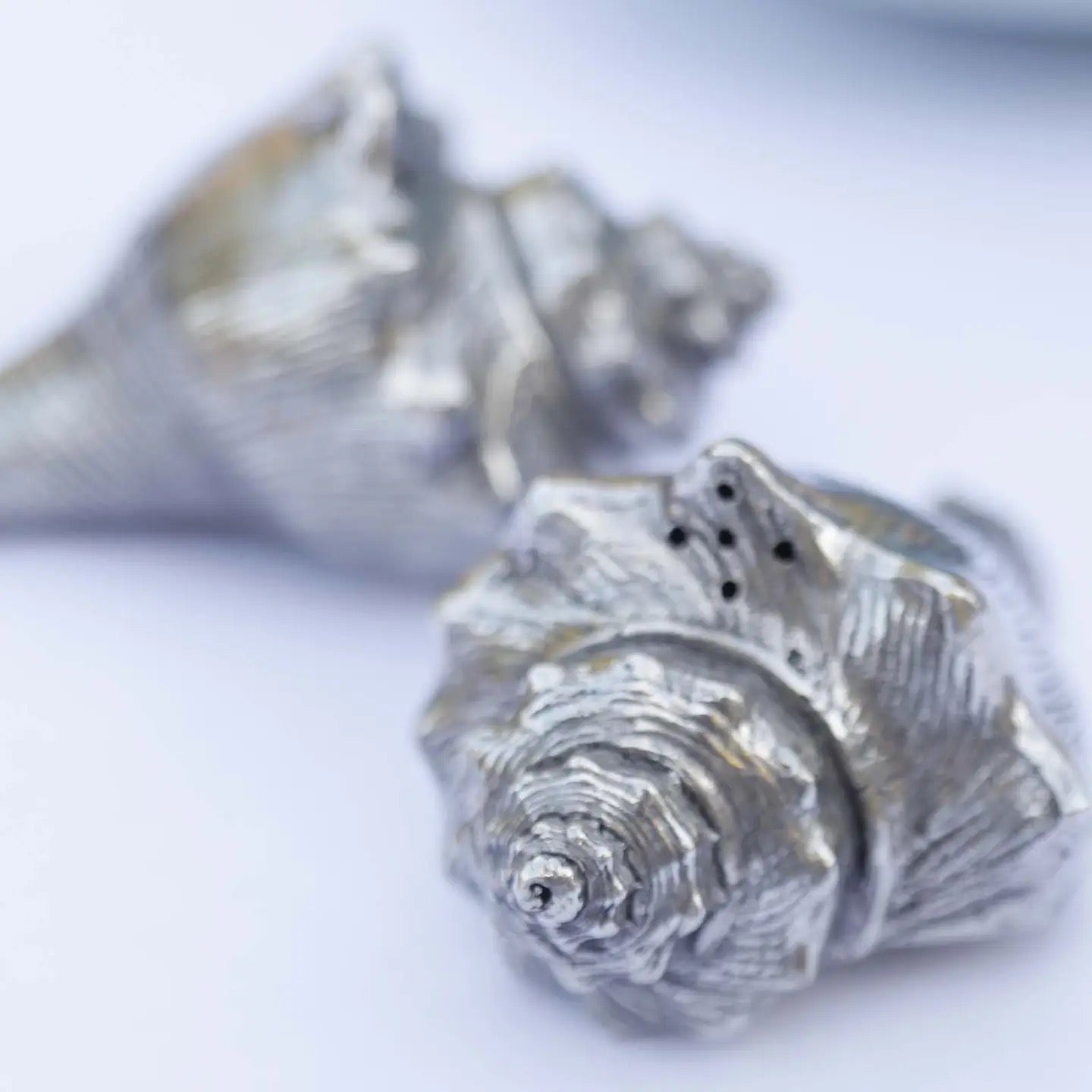Pewter Conch Shells Salt & Pepper Set