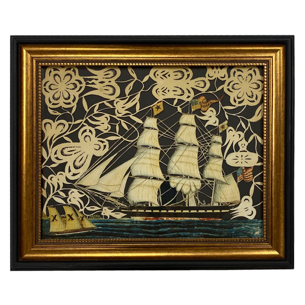 America’s Paul Jones Framed Scherenschnitte Wall Art