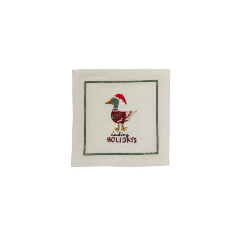 Duckling Holidays Cocktail Napkin