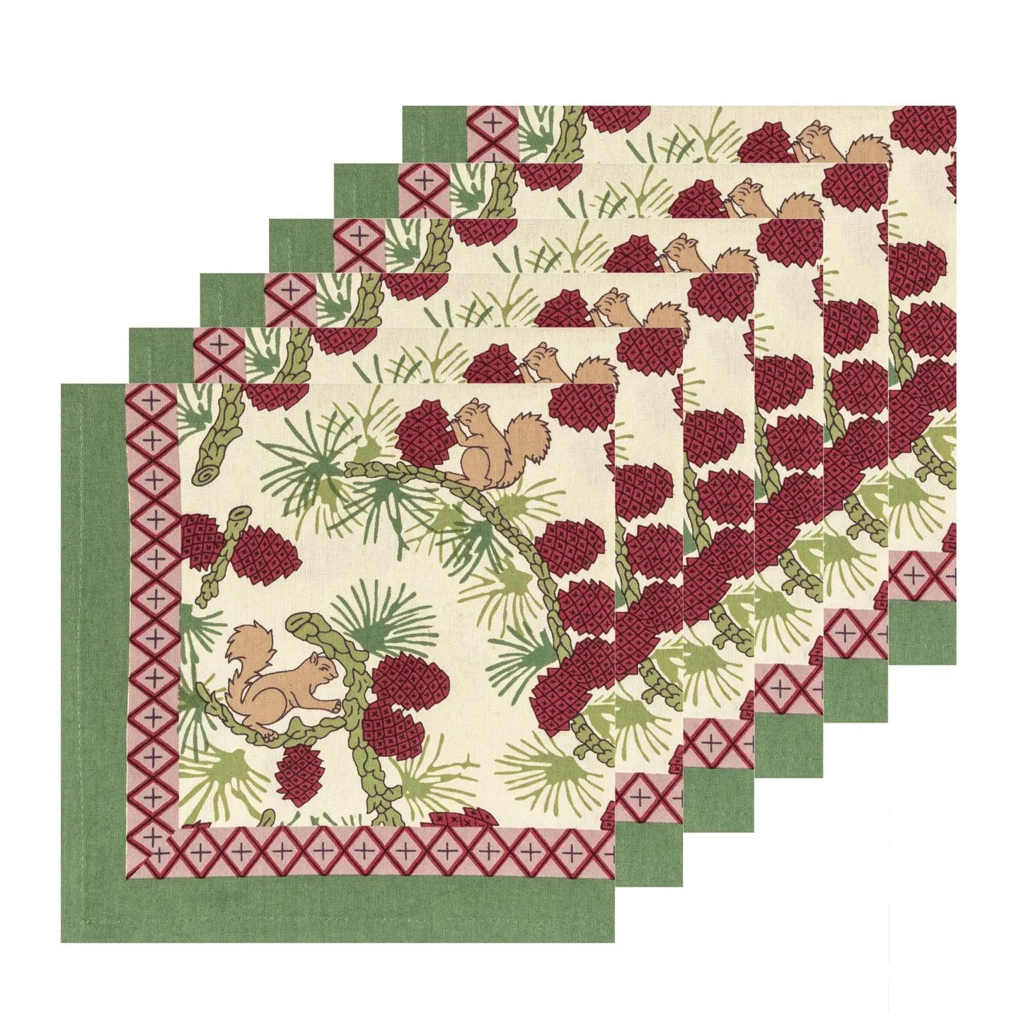 Pine Cone Forest Napkins - Set of 6