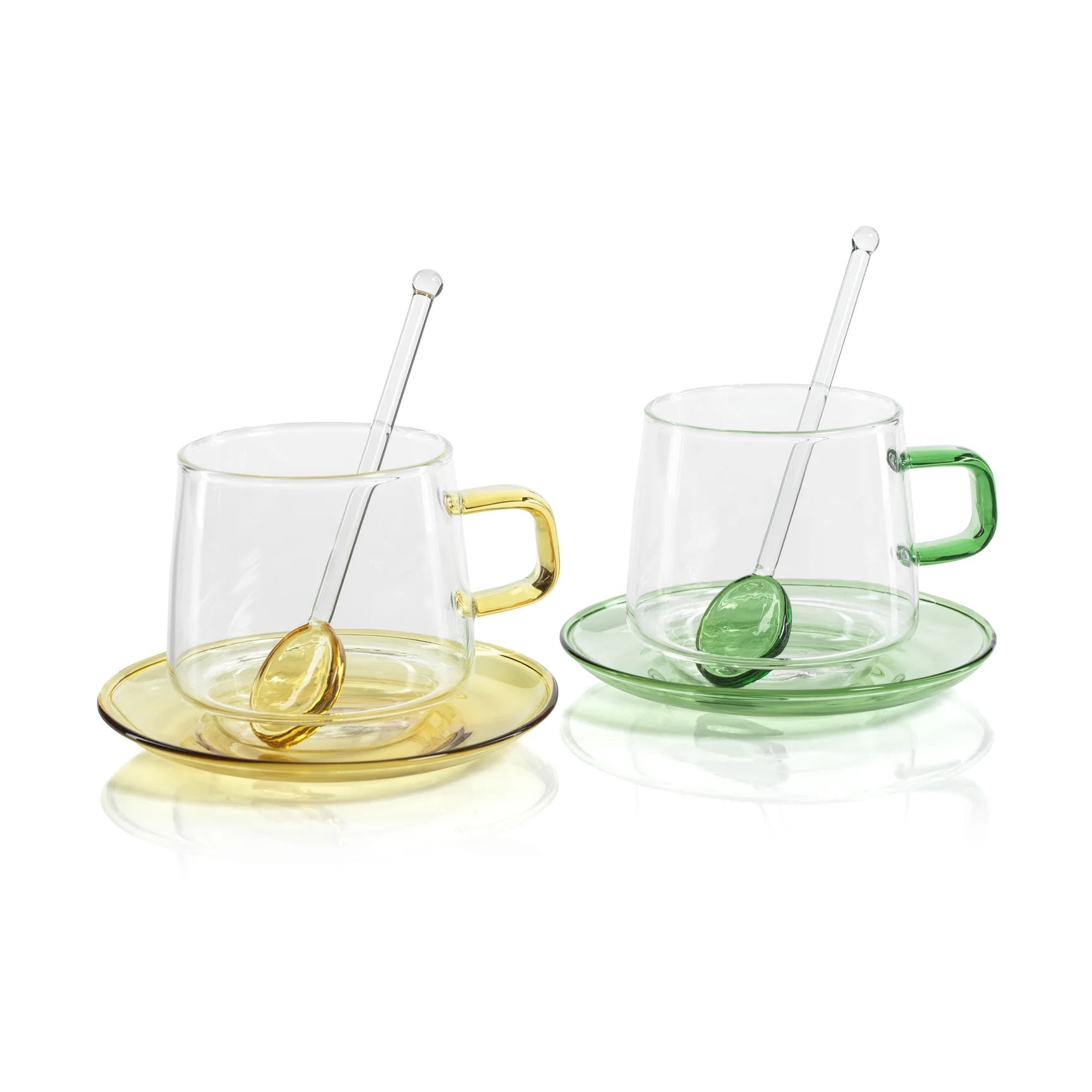 Baglioni Glass Coffee Cup Yellow