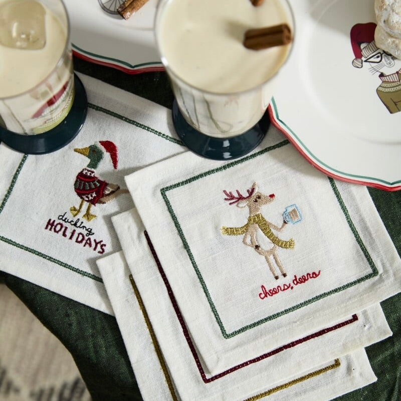 The Weary World Rejoices Cocktail Napkin