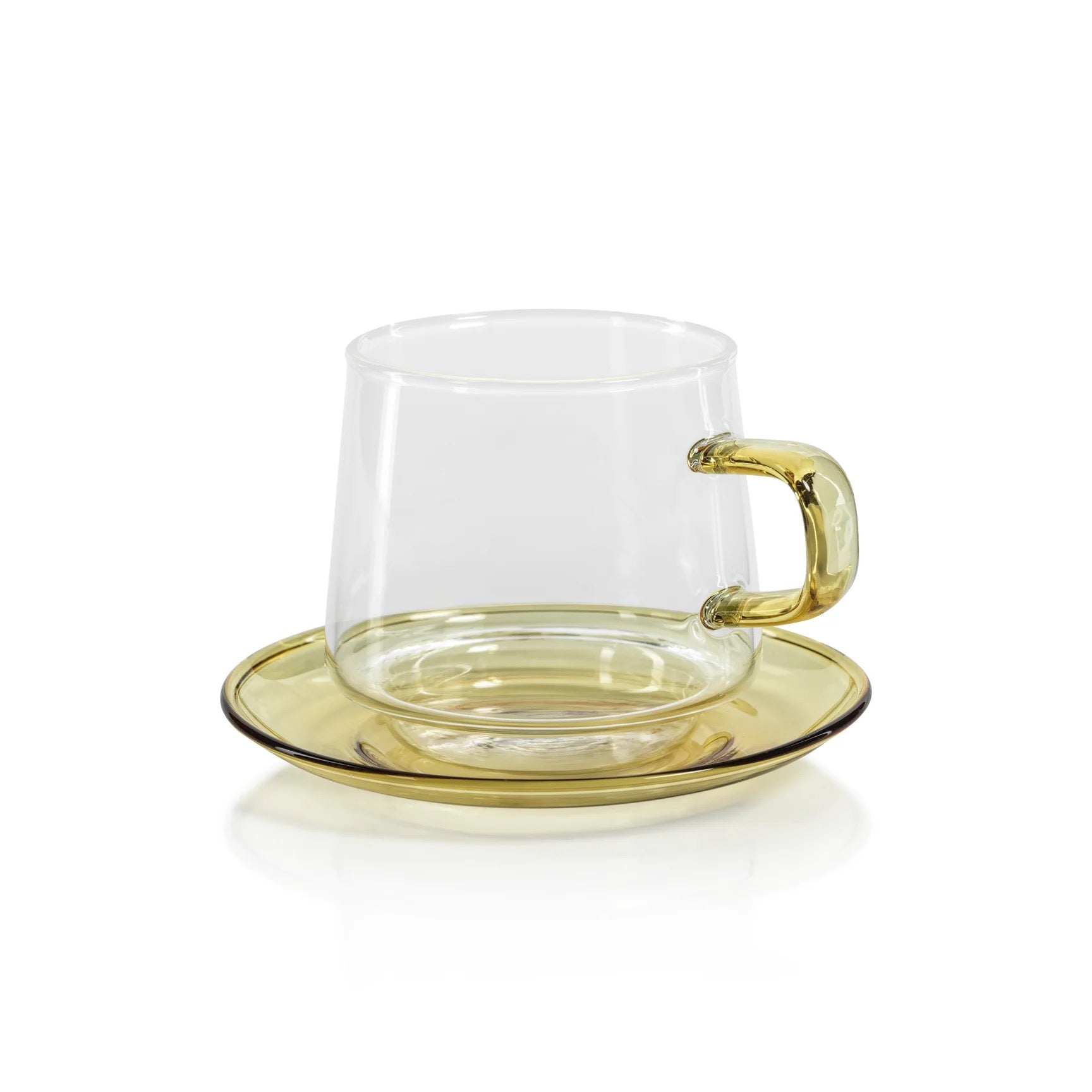 Baglioni Glass Coffee Cup Yellow