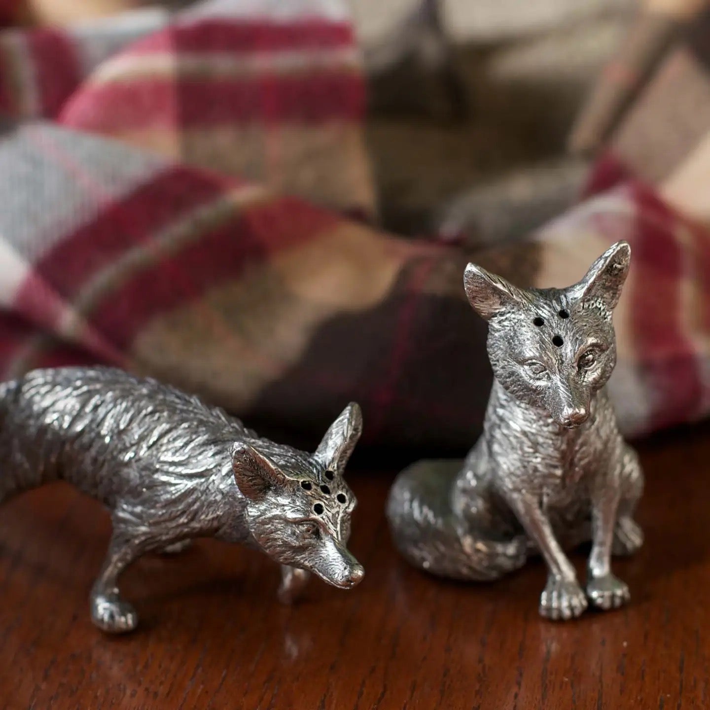Pewter Foxes Salt and Pepper Set
