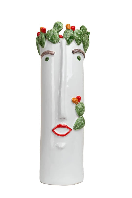 Cactus Vase Face Tall