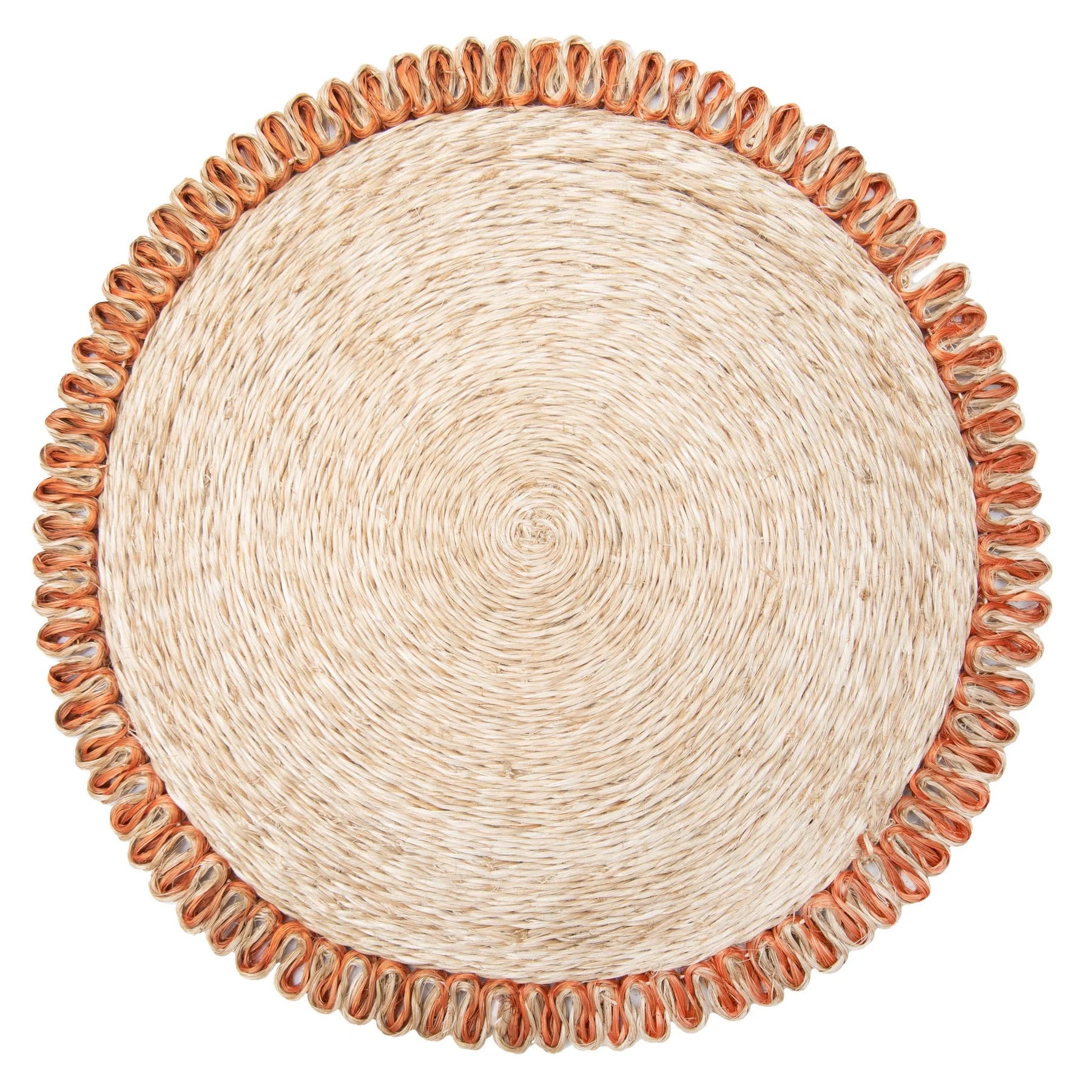 Coiled Abaca Placemats - Set of 4 Orange