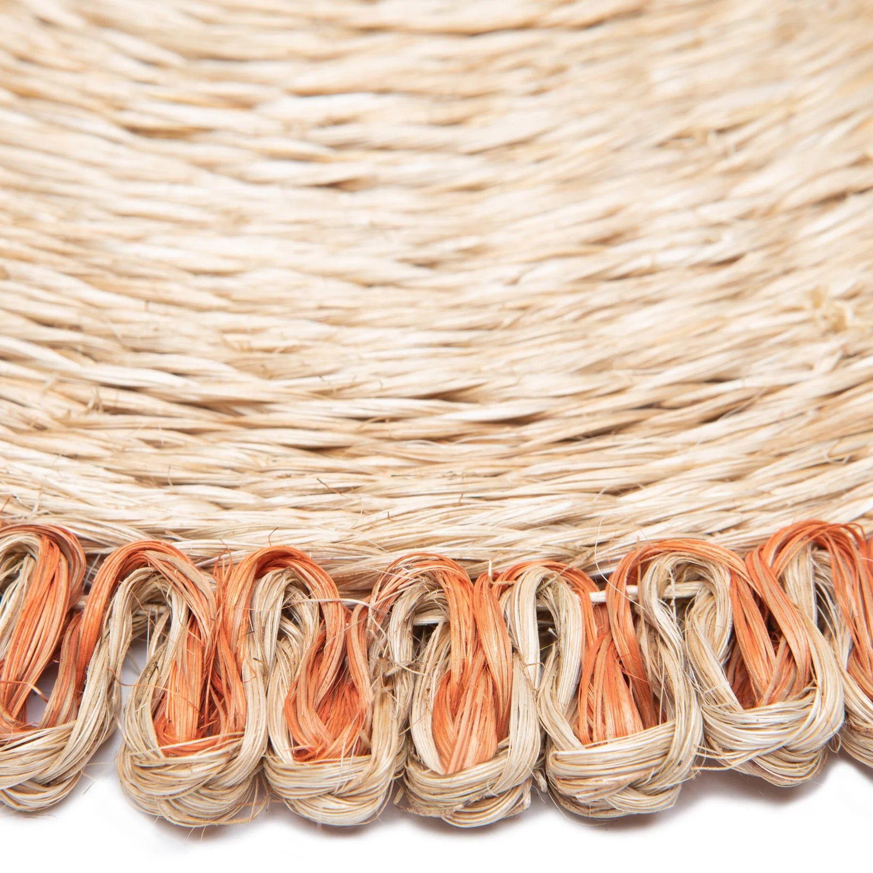 Coiled Abaca Placemats - Set of 4 Orange