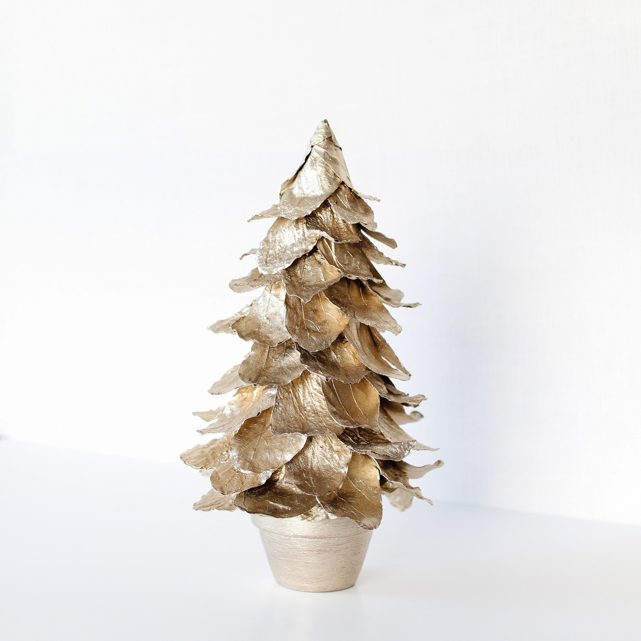 Golden Leaves Christmas Tree 18"