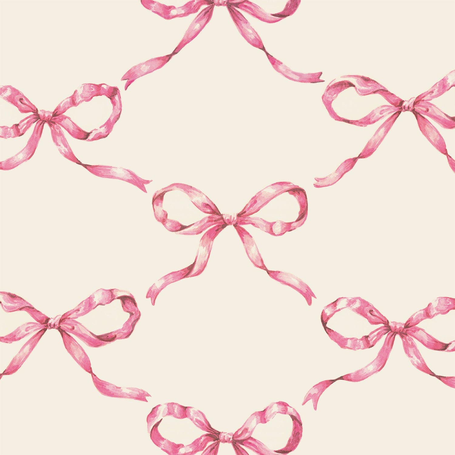 Pink Bow Lattice Cocktail Napkin - Pack of 20