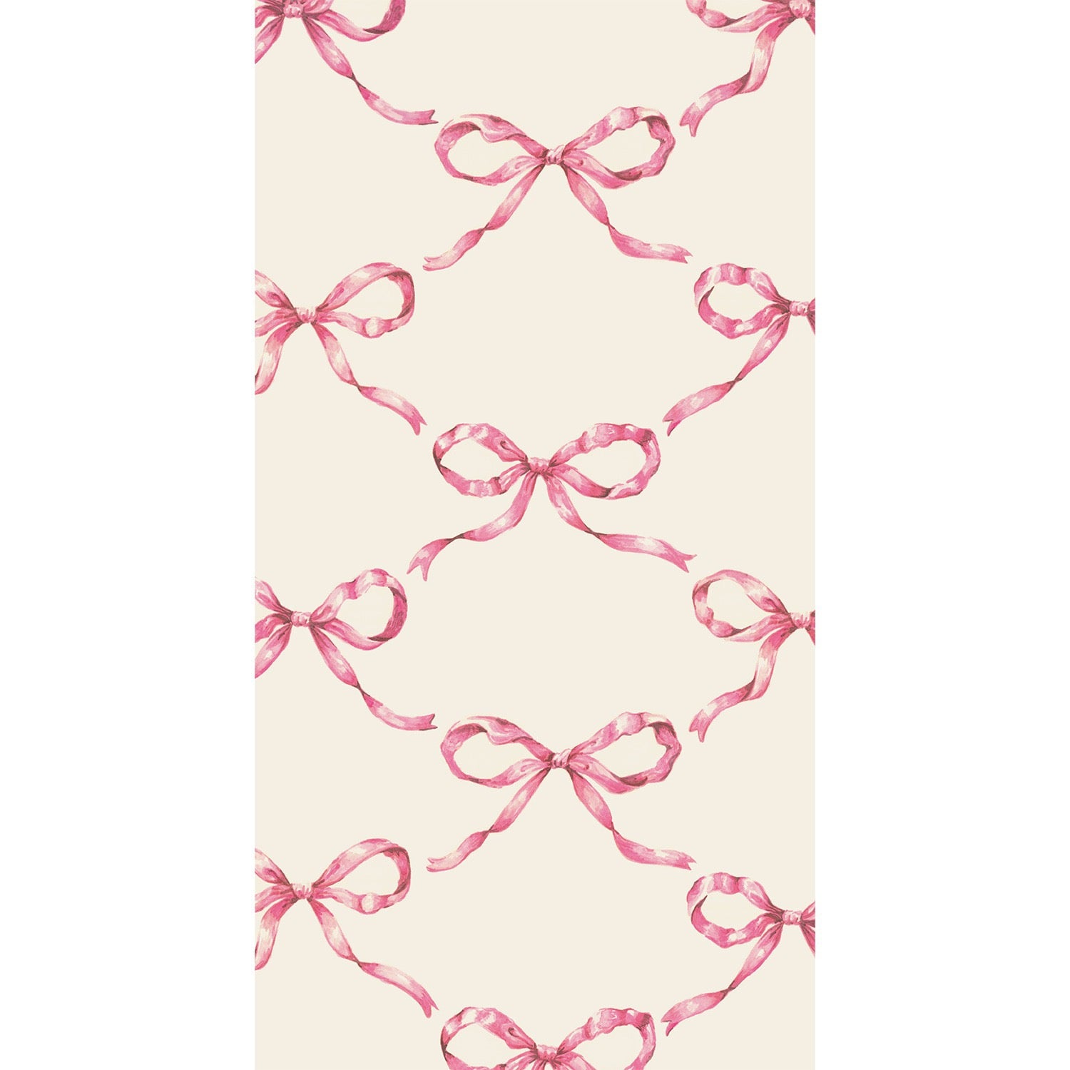 Pink Bow Lattice Guest Napkin - Pack of 16