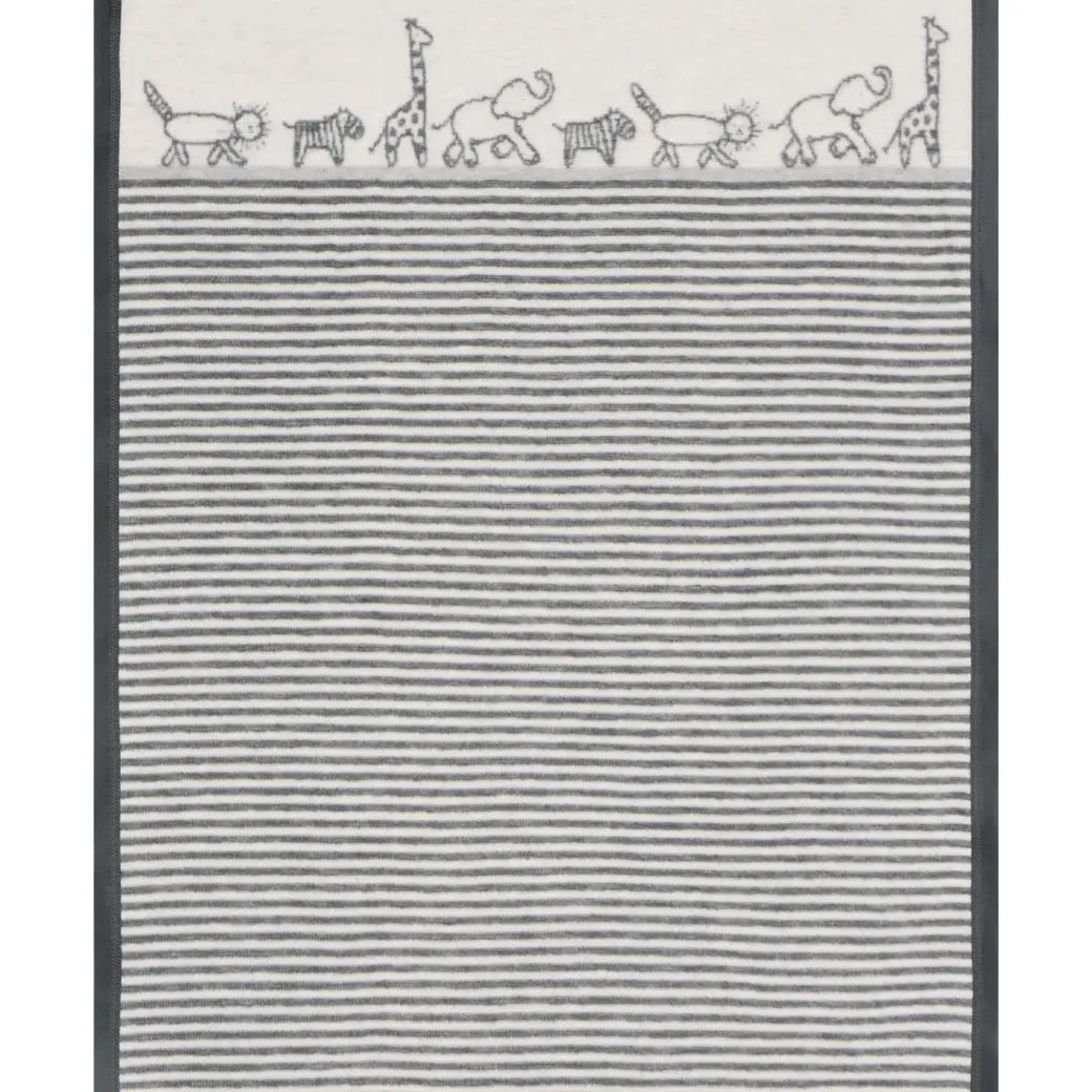 Jungle Walk Grey Mini Blanket