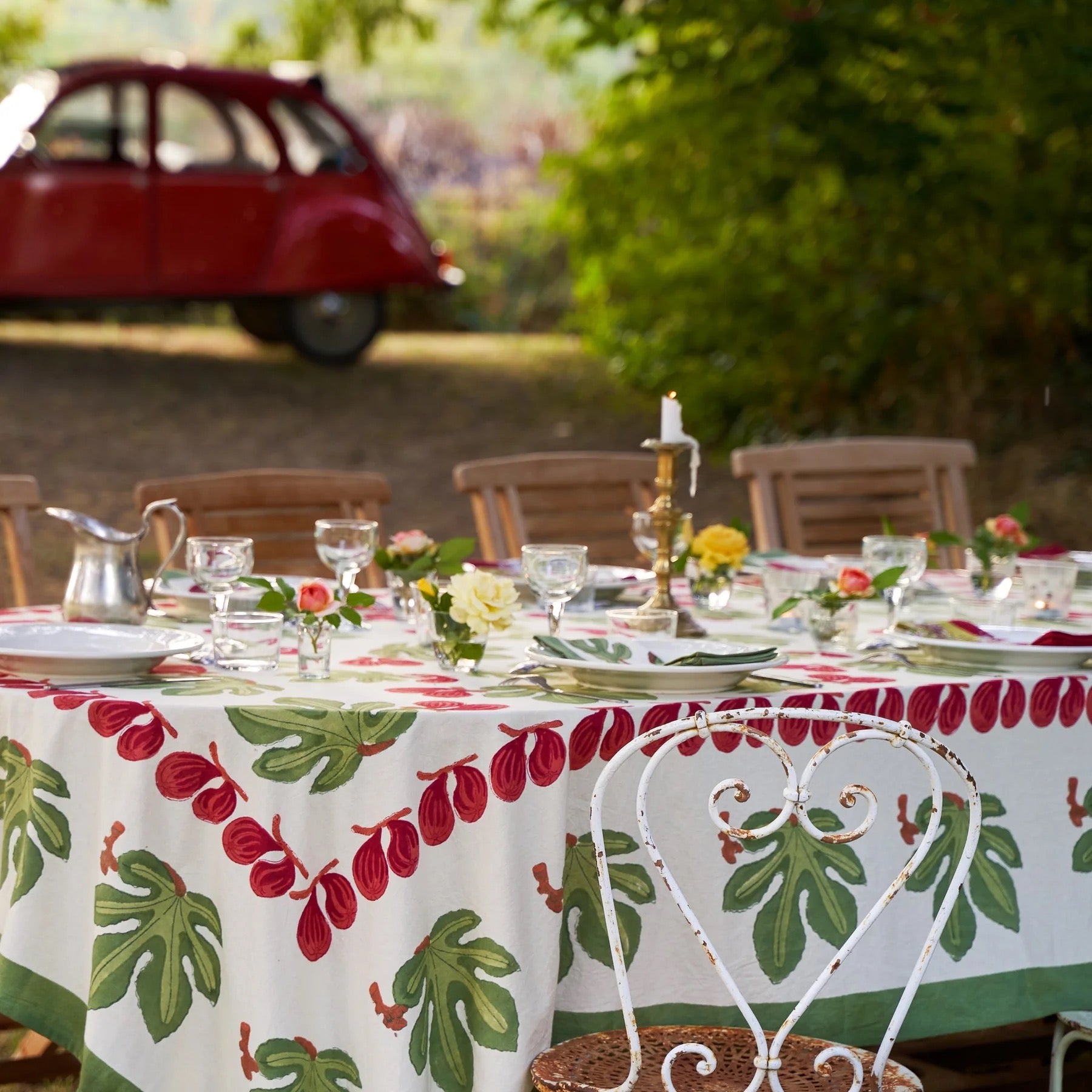 Fig Tablecloth in Green