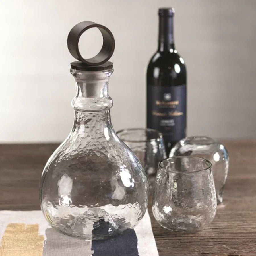 Hammered Glass Drinkware