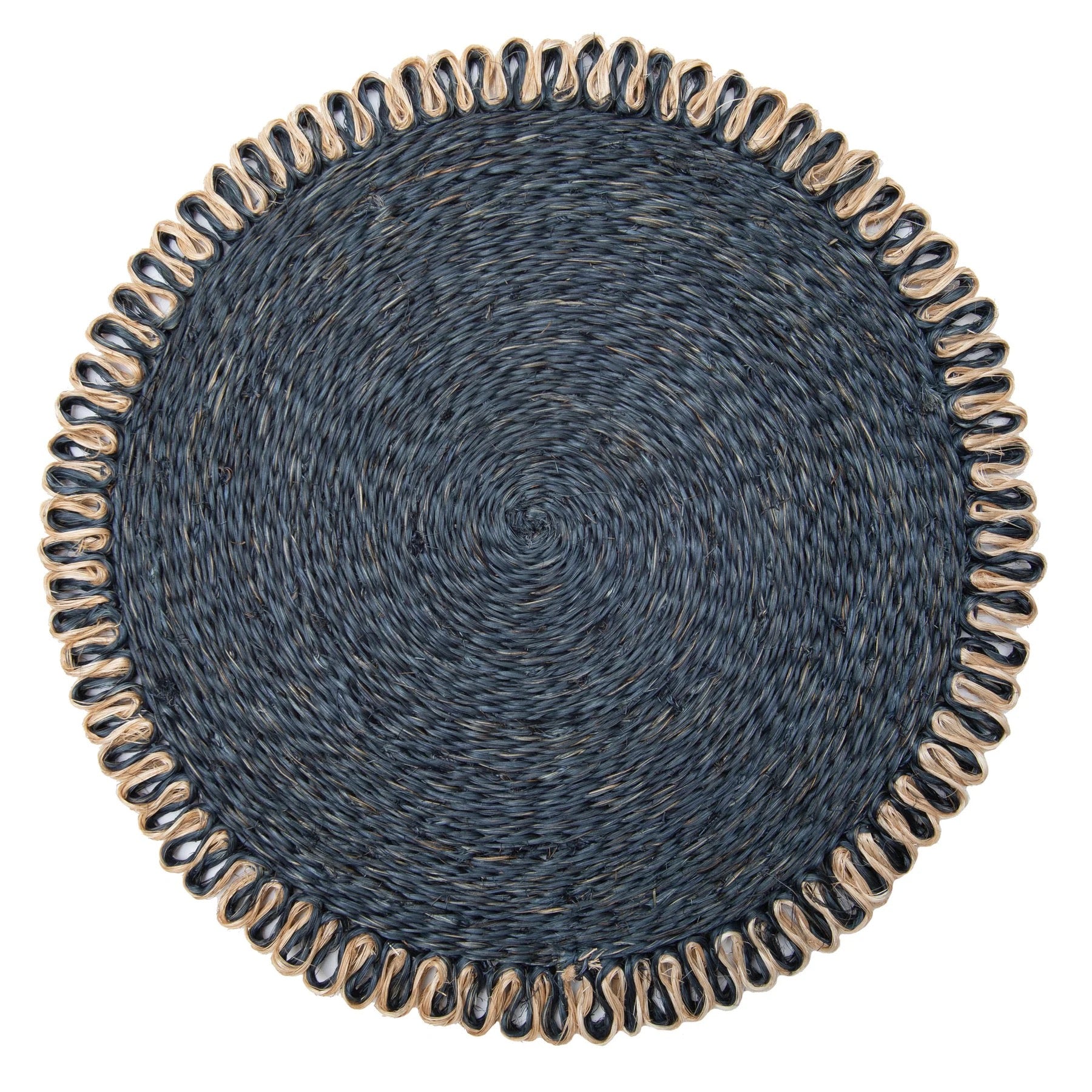 Coiled Abaca Placemats - Set of 4 Navy