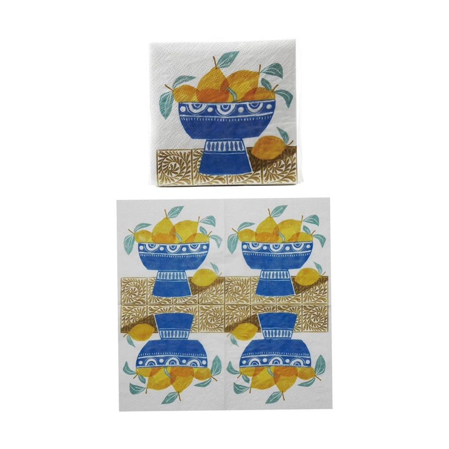 Lemon Love Cocktail Napkins - Pack of 50