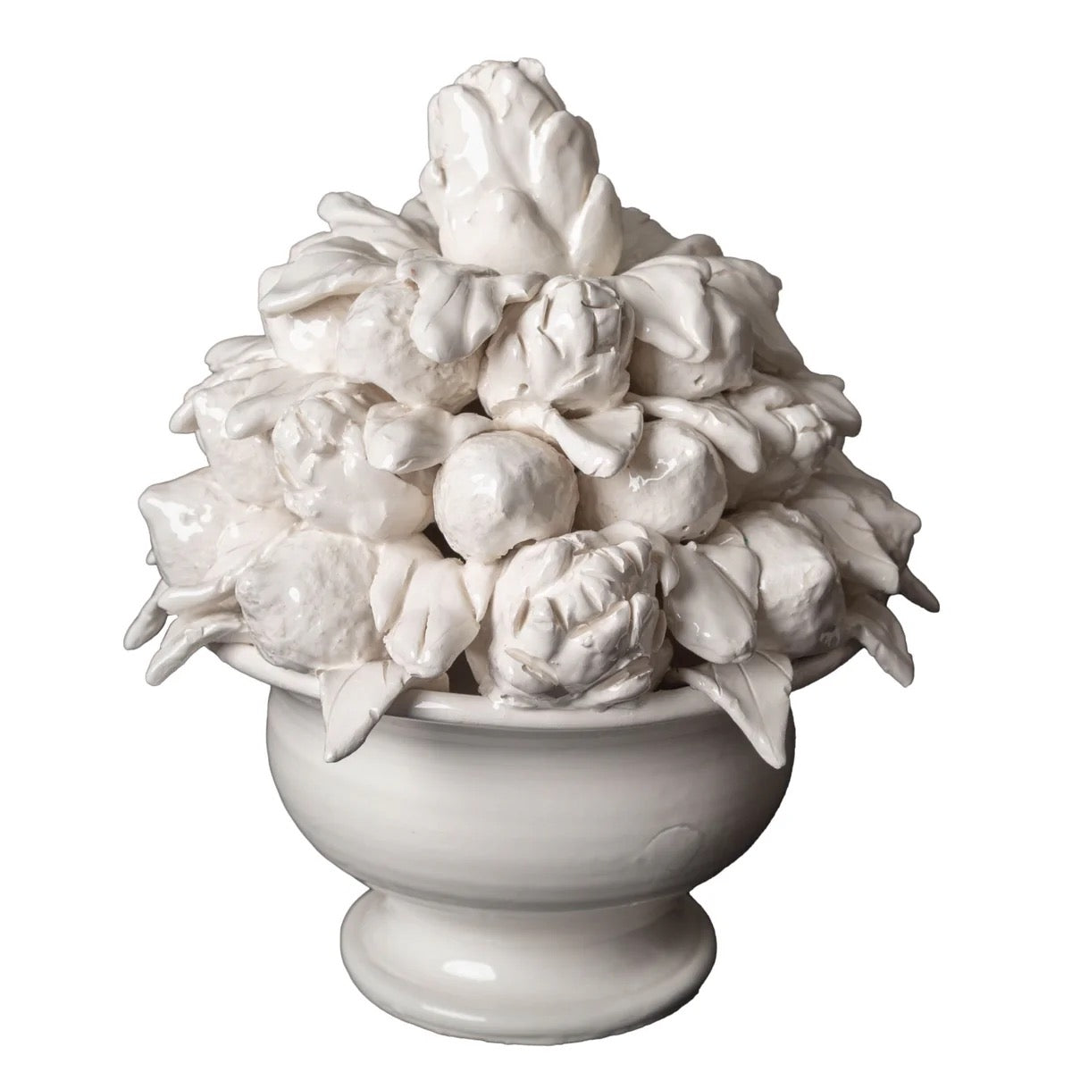 Lemon and Artichoke Ceramic Topiary