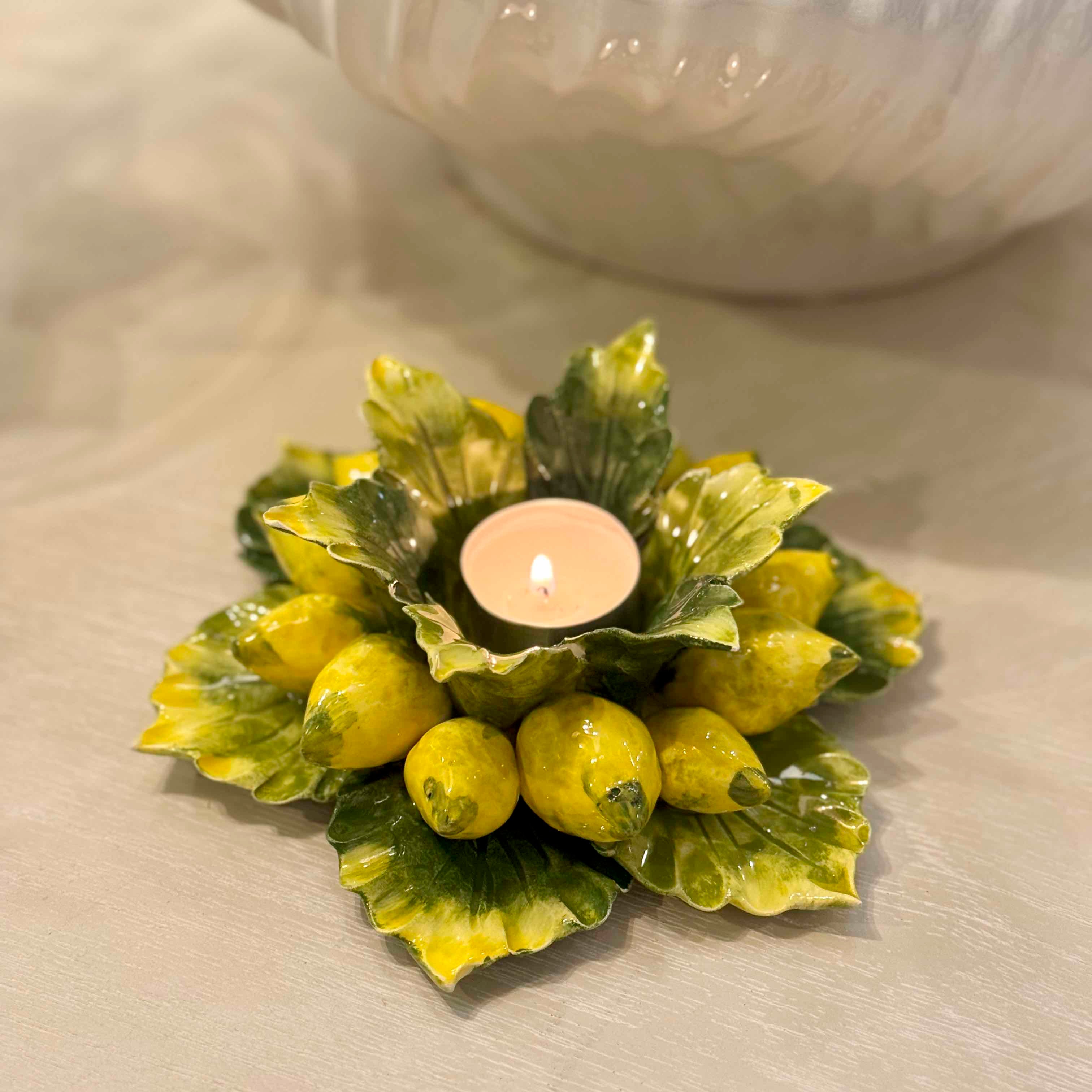 Limoncello Ceramic Candleholder