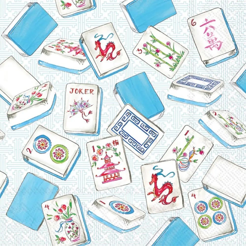 Mahjong Tile Cocktail Napkins - Pack of 20