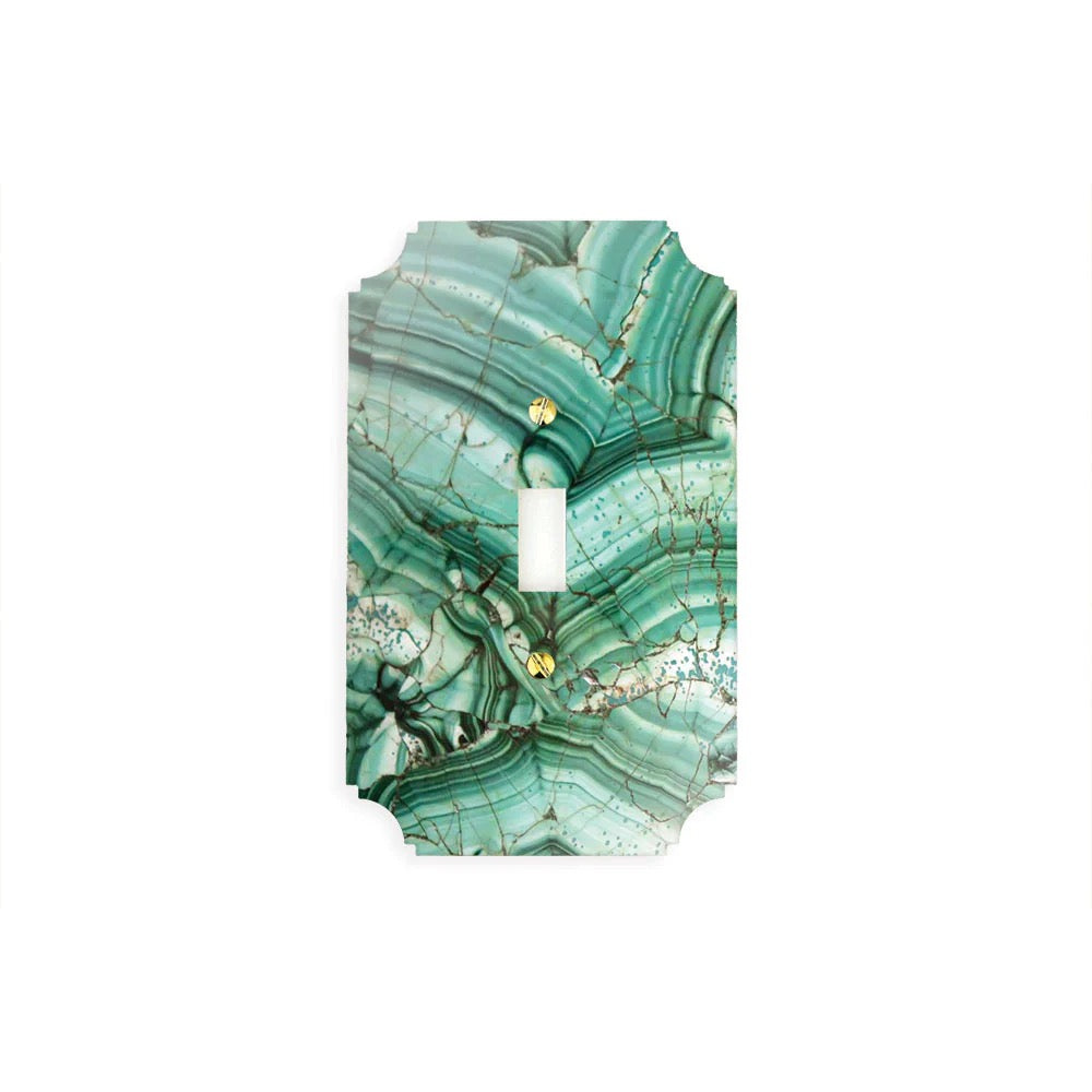 Malachite Single Switch Plate Cover