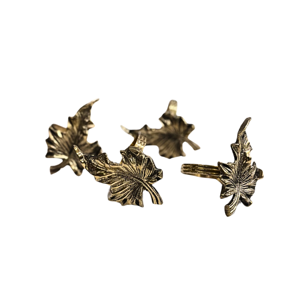Maple Leaf Napkin Rings - Set of 4