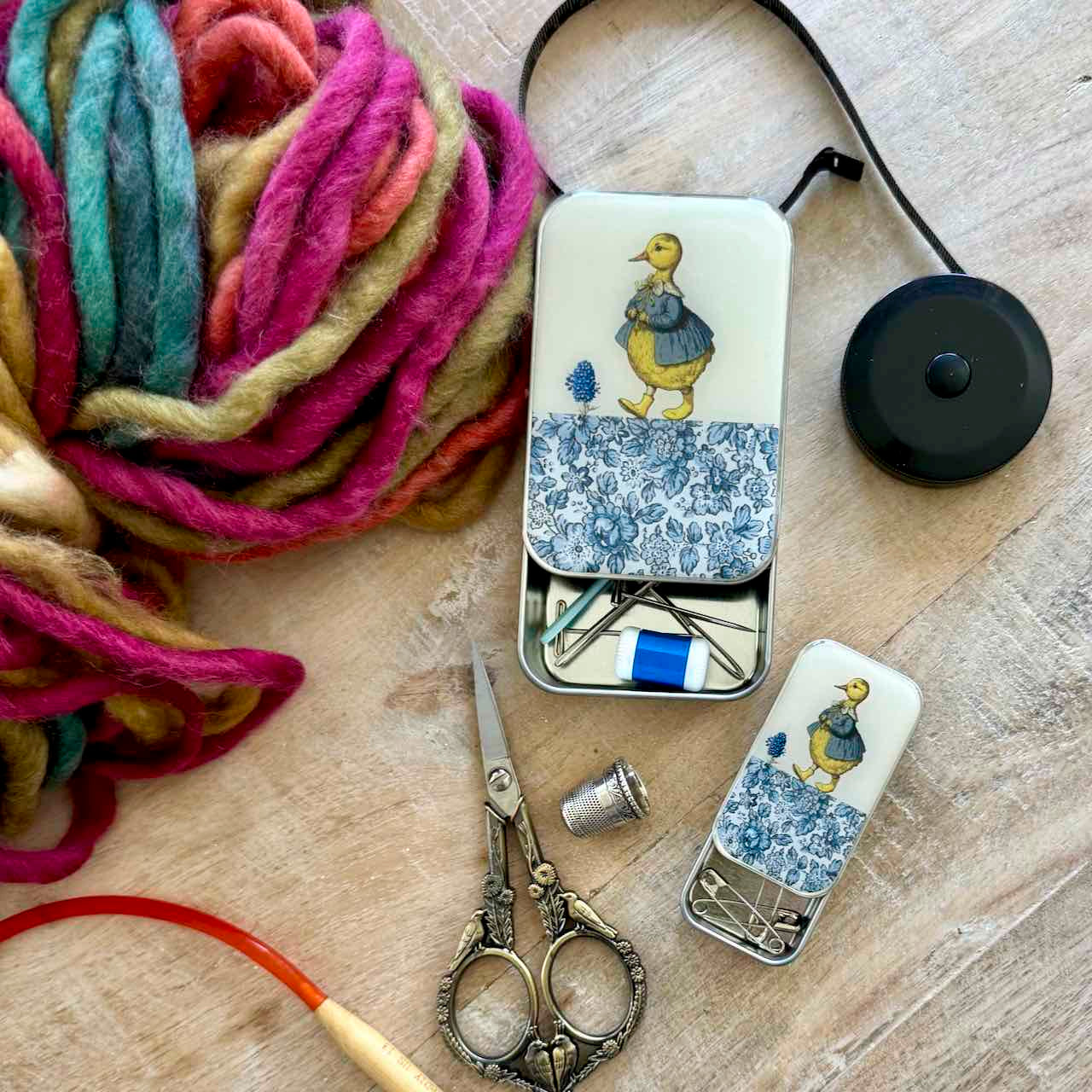Miss Duck Notions Tin Small