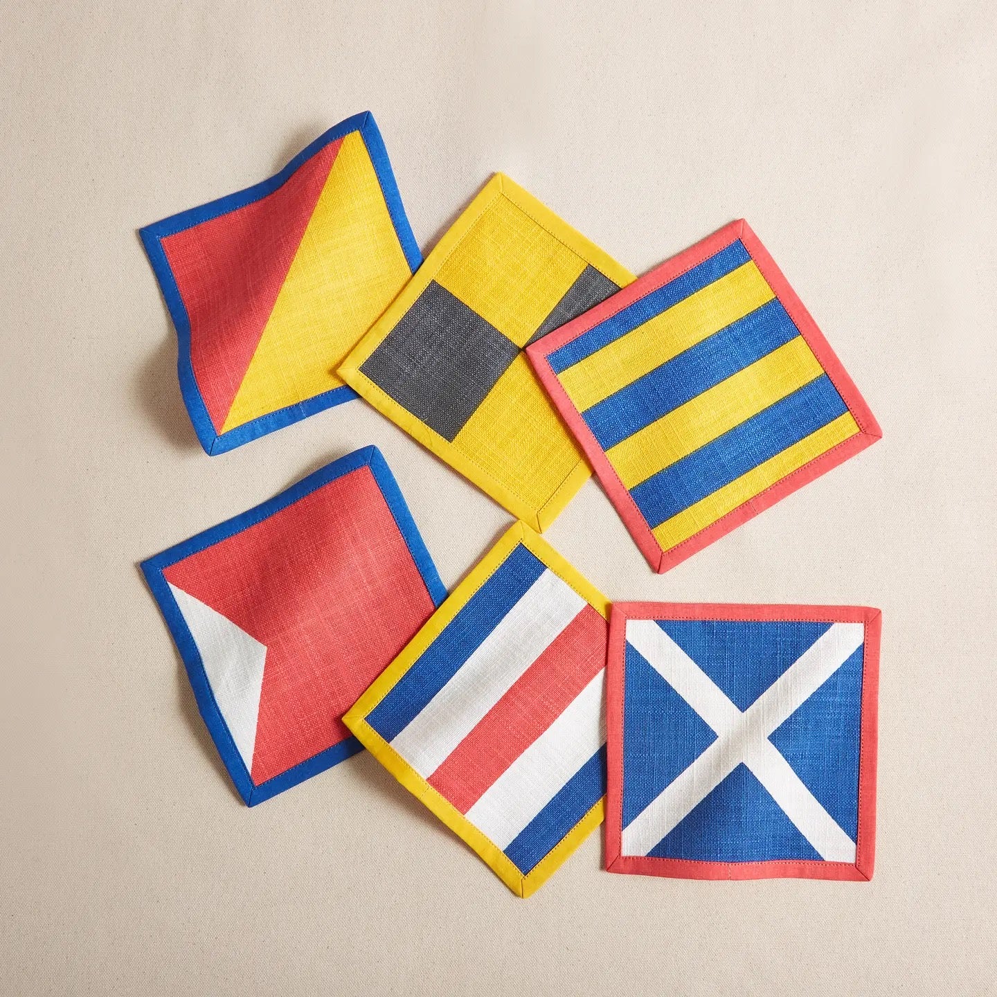Nautical Flag Cocktail Napkins - Set of 6