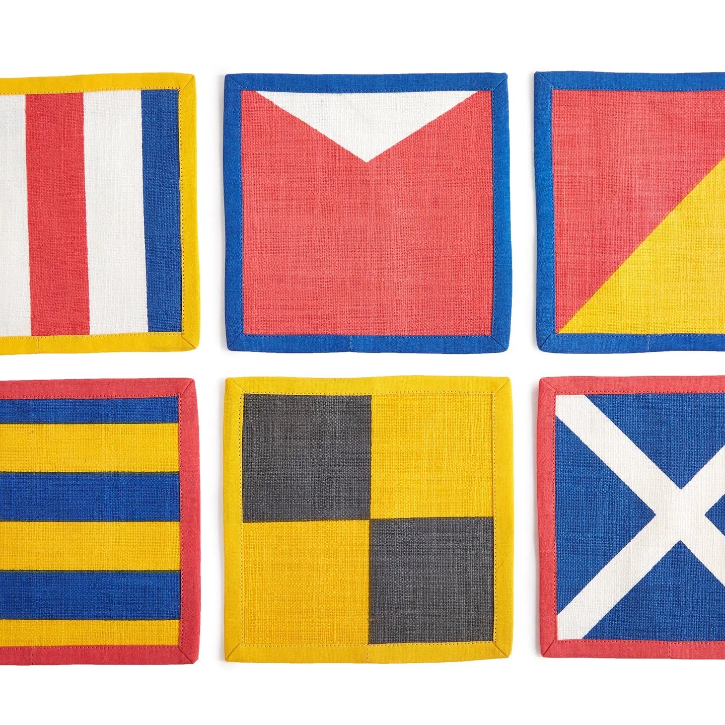 Nautical Flag Cocktail Napkins - Set of 6