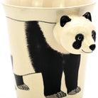 Panda-shaped container with a lid on a white background