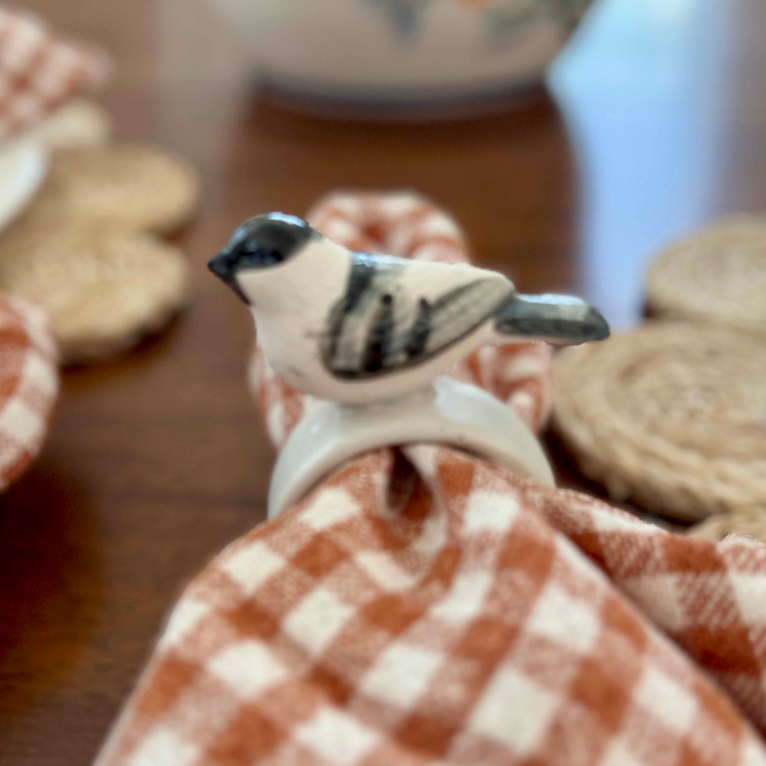 Perched Bird Napkin Rings