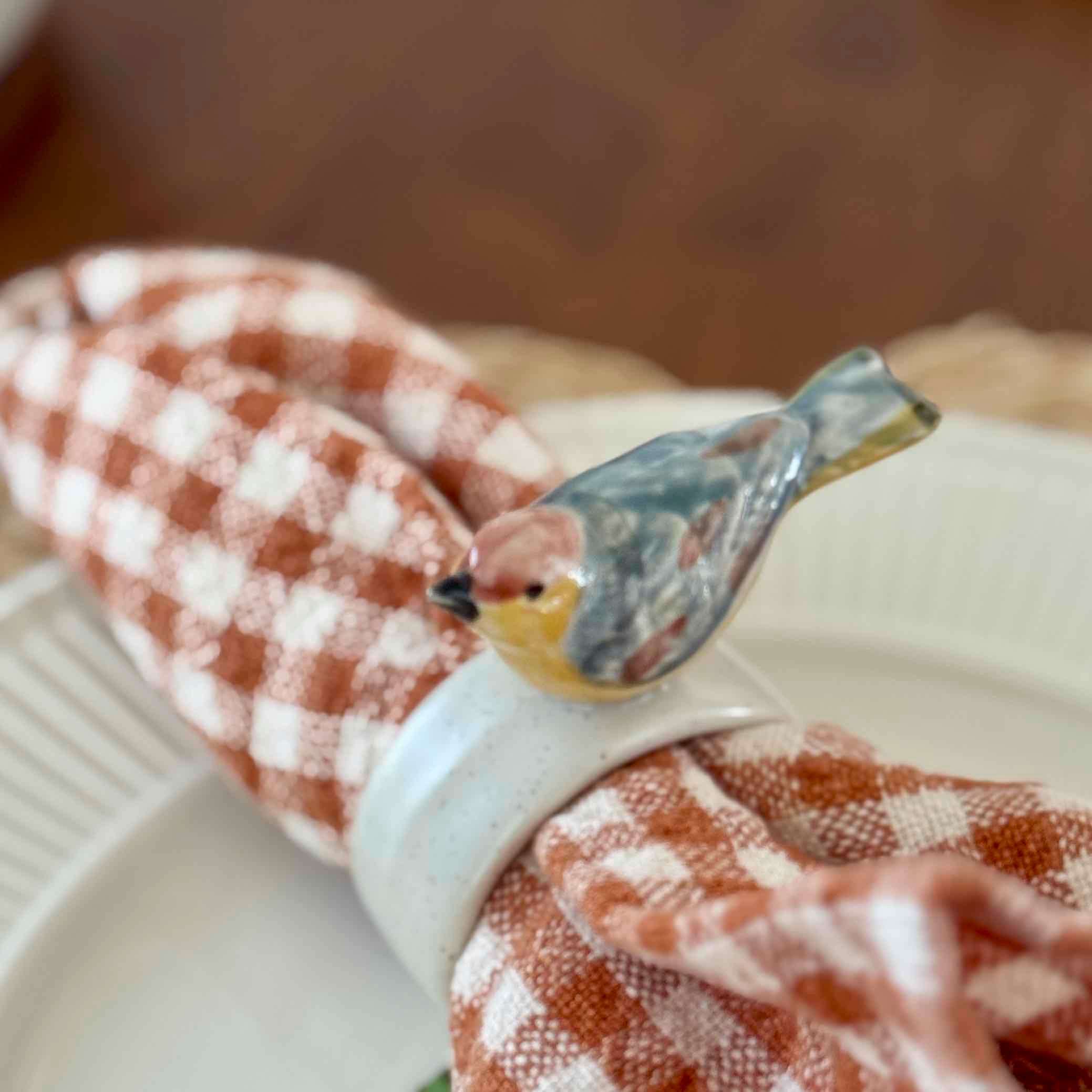 Perched Bird Napkin Rings