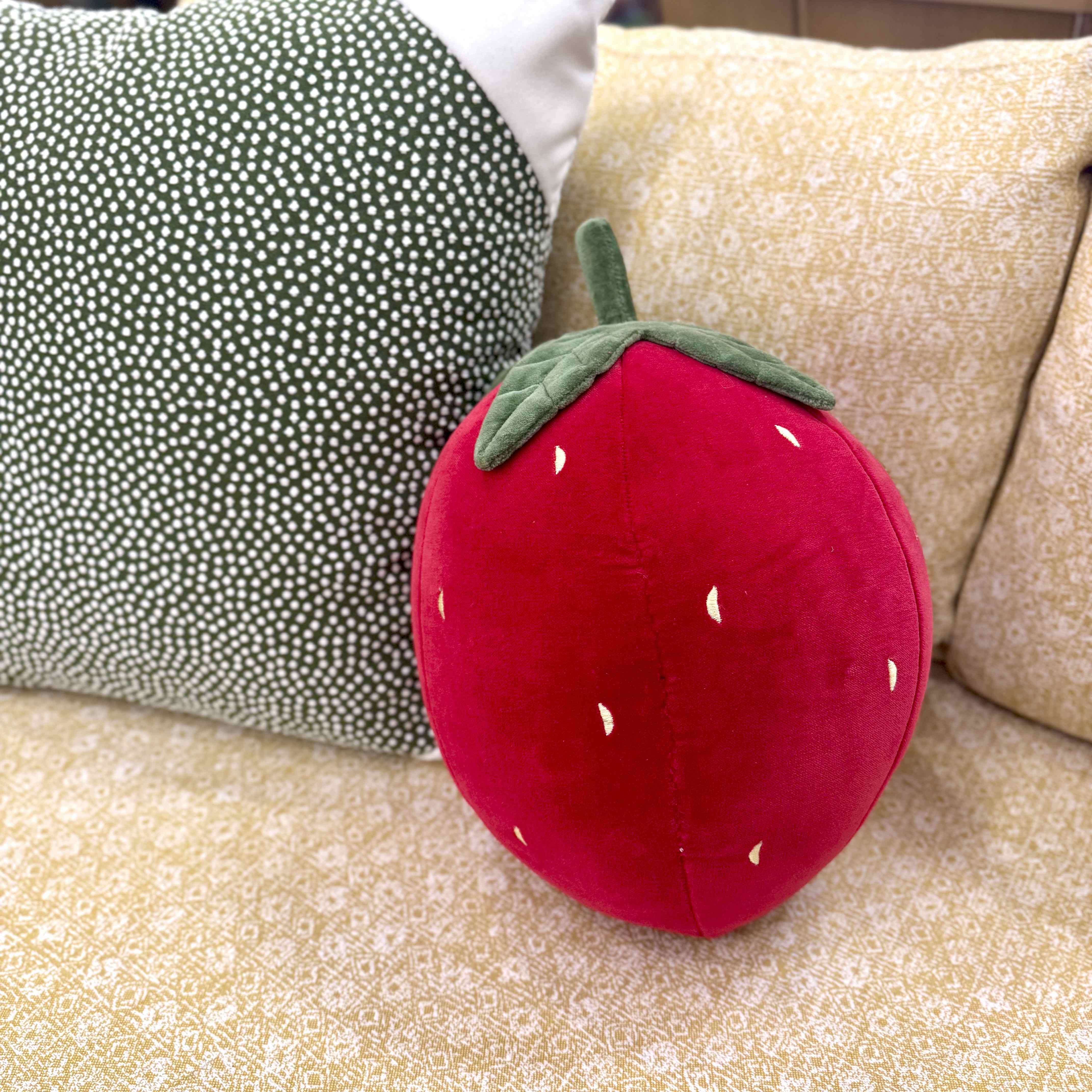 Plump Strawberry Pillow