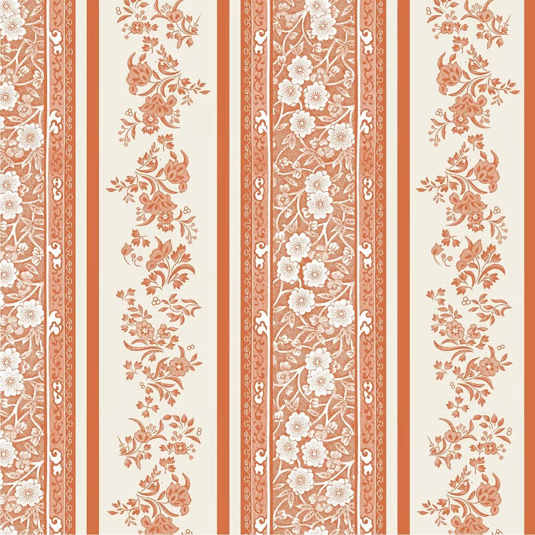 Pumpkin Burleigh Stripe Cocktail Napkin