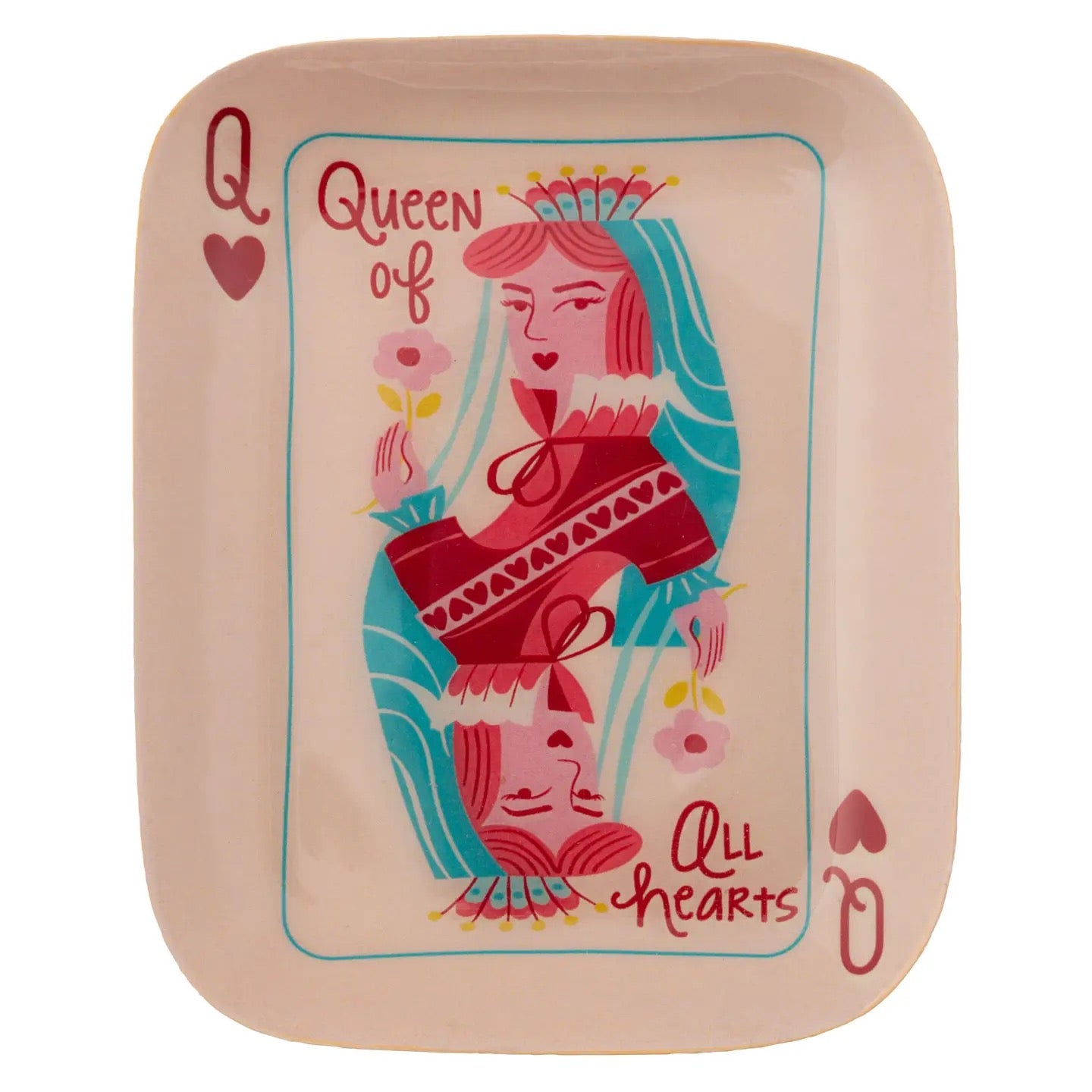 Queen of Hearts Enamel Tray
