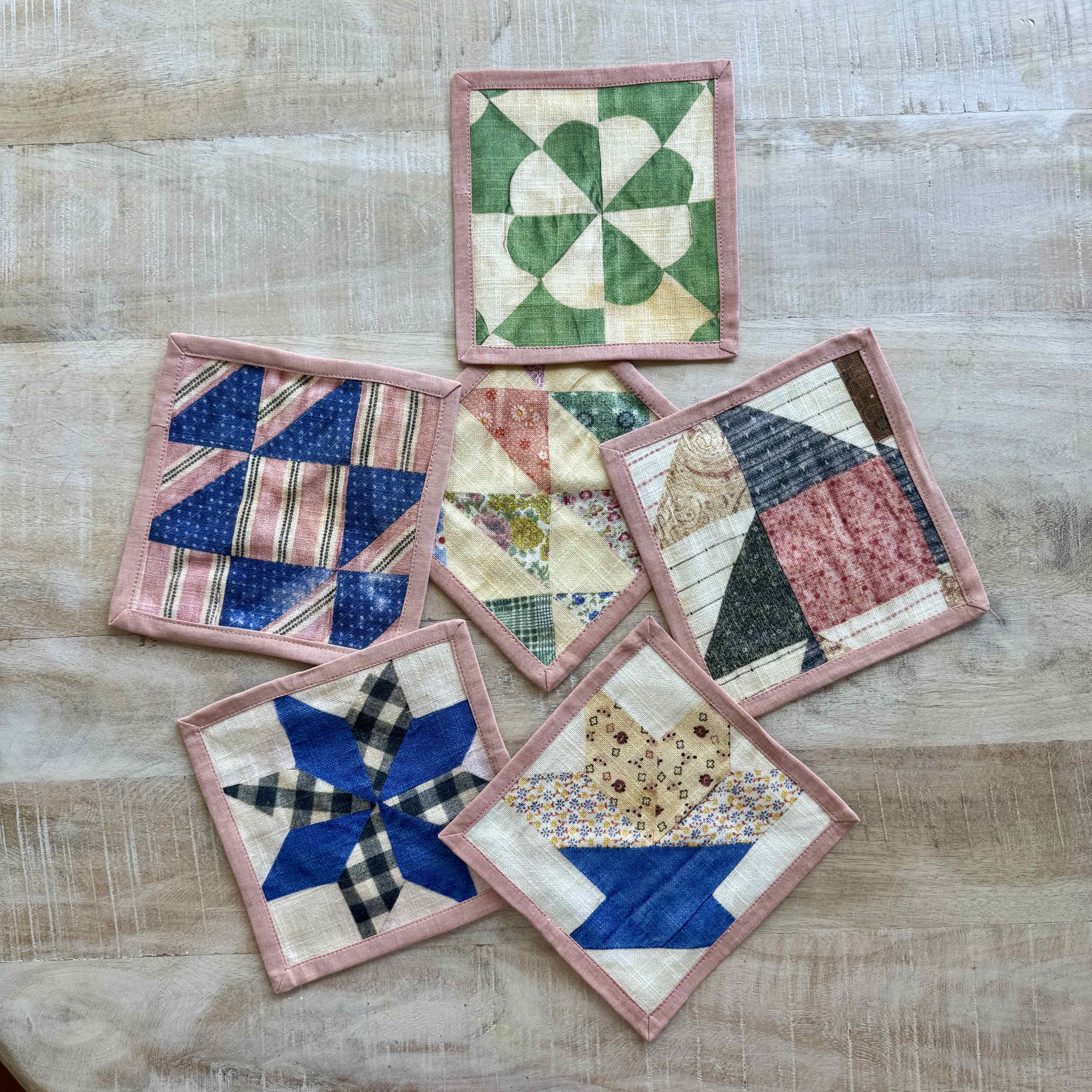 Quilted Cocktail Napkins - Set of 6