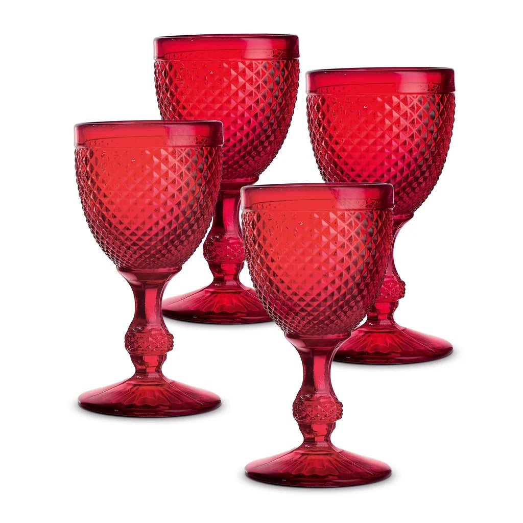 Red Goblets - Set of 4