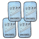 Sardine Tin Cocktail Napkins - Set of 4