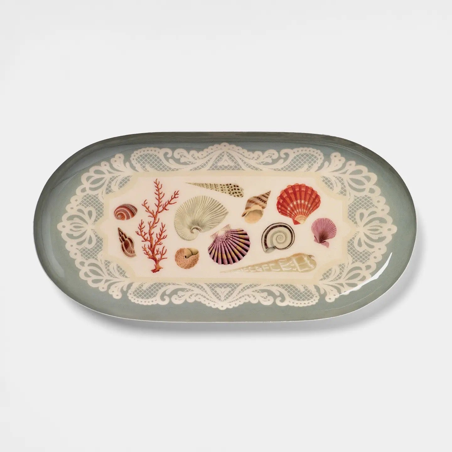 Seashells Enamel Tray
