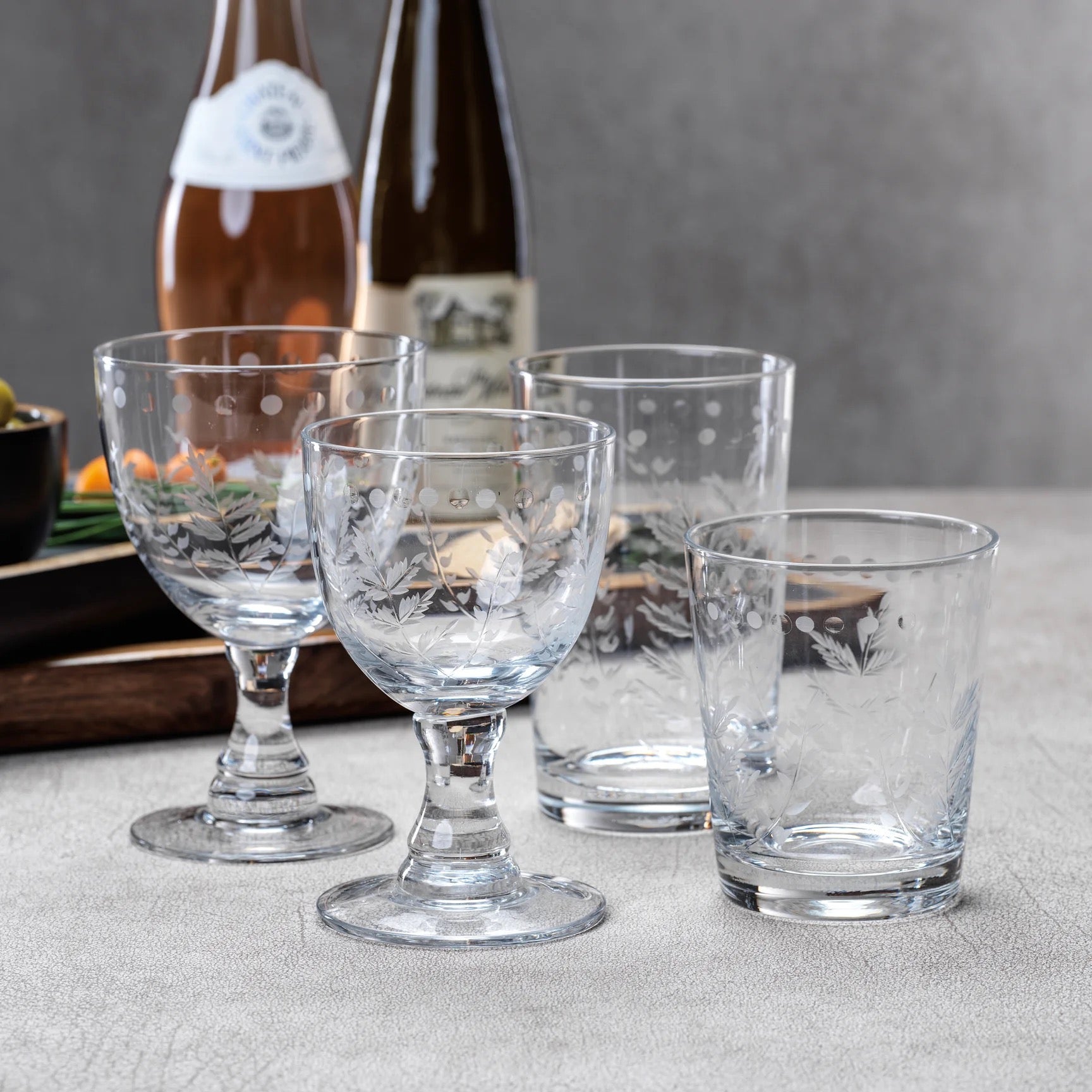 Spring Leave Double Old Fashioned Glass