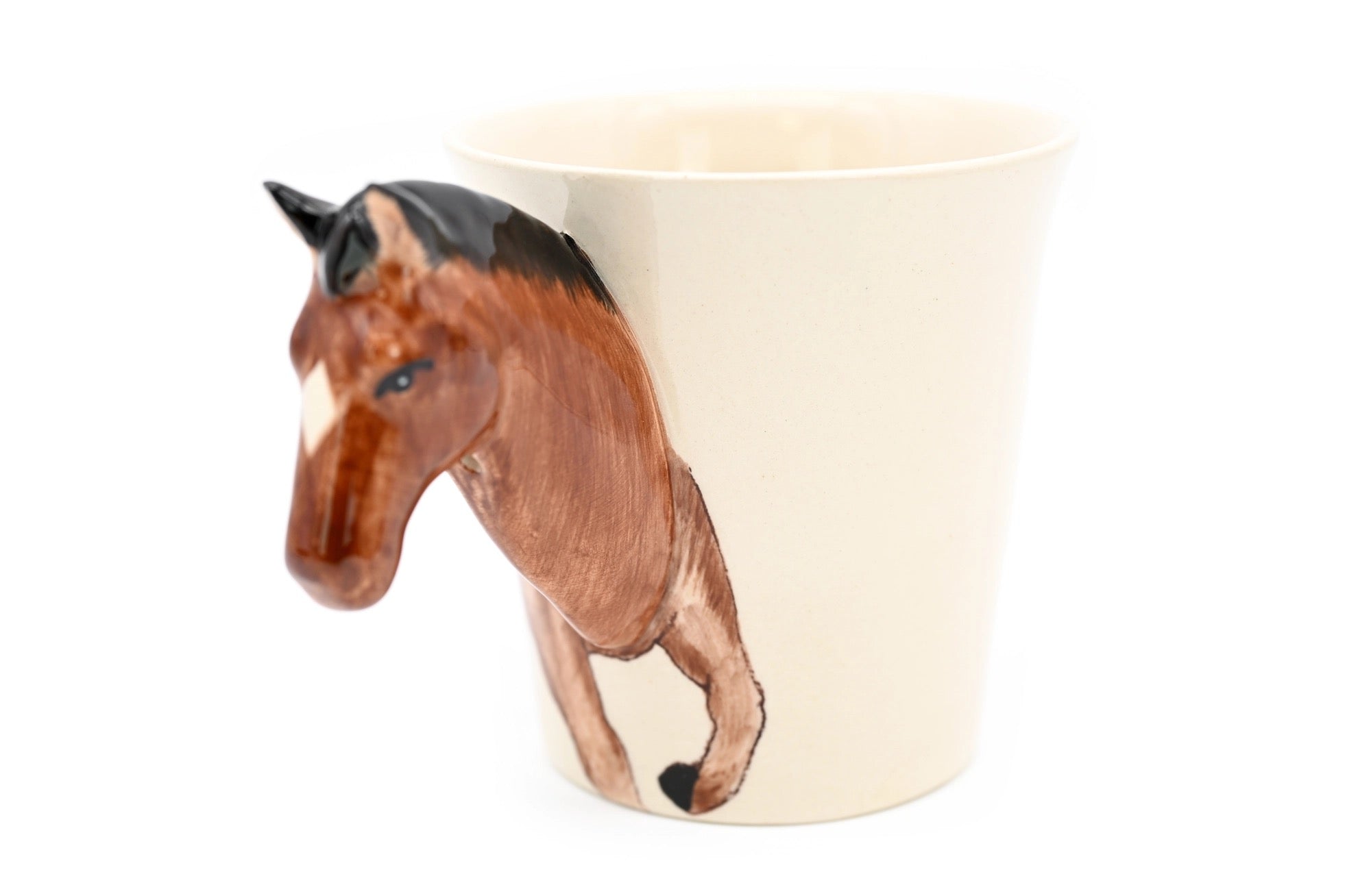 Mug with a horse design on a white background