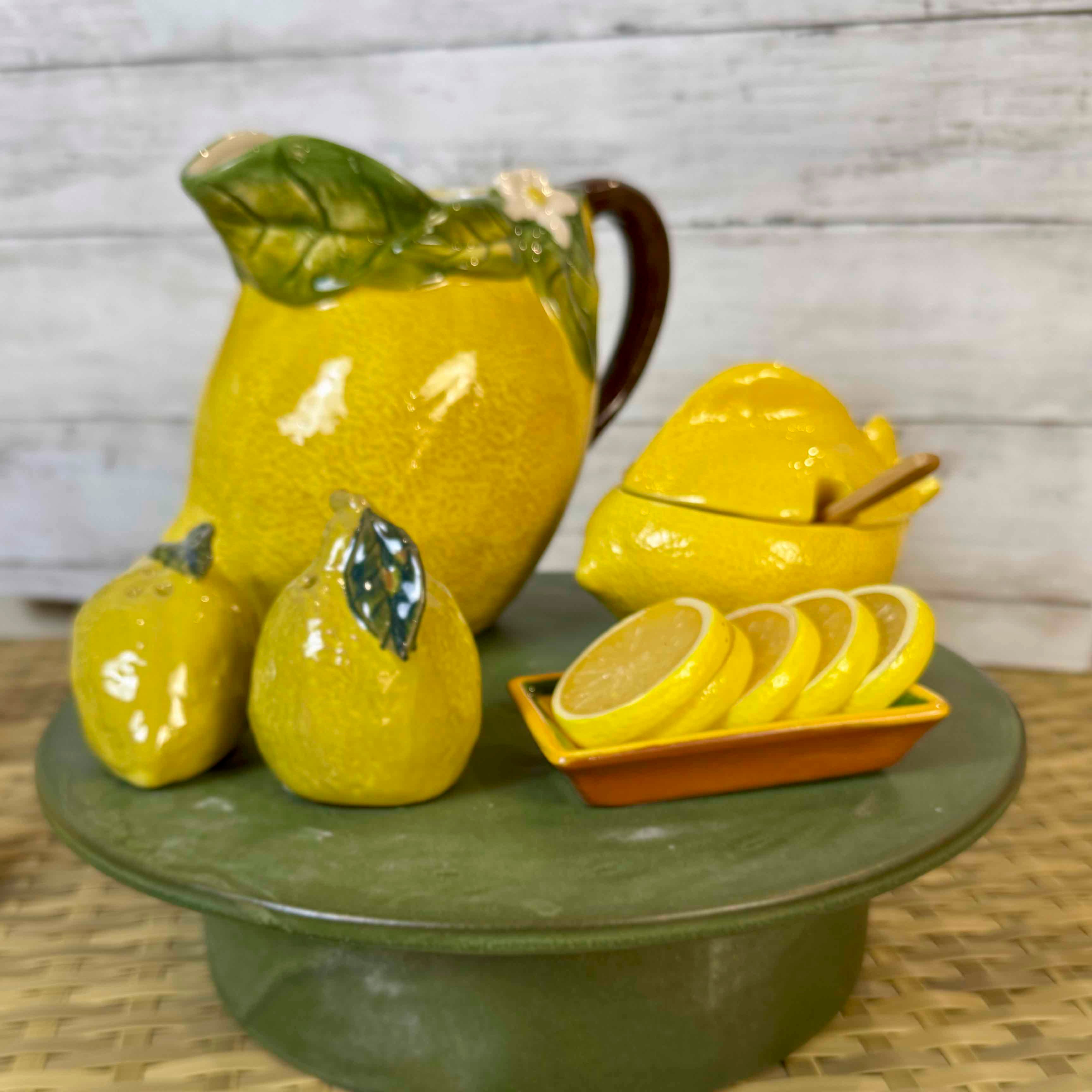 Stoneware Lemon Pitcher