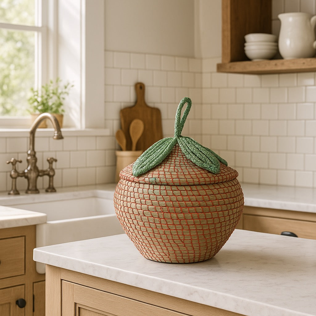 Strawberry Seagrass Basket