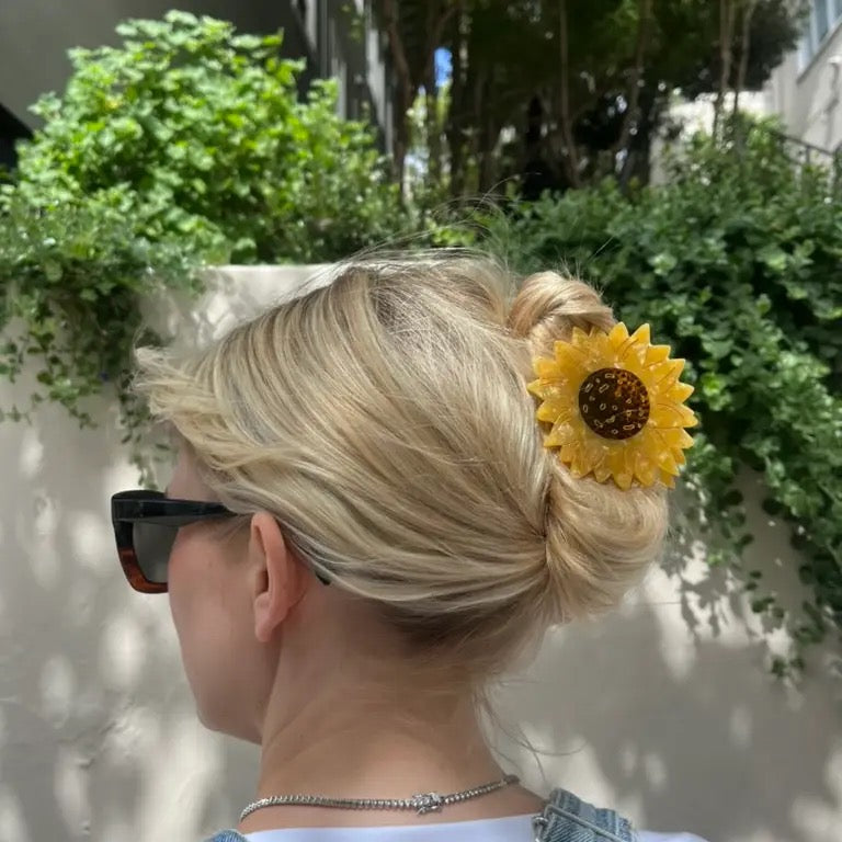 Sunflower Claw Hair Clip