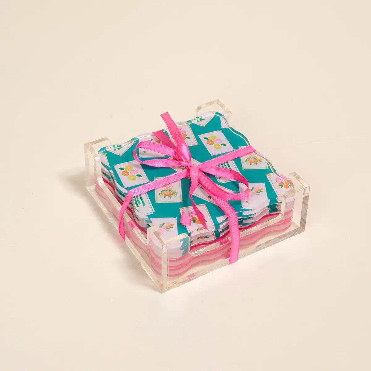 Table Talk Acrylic Coasters - Set of 4